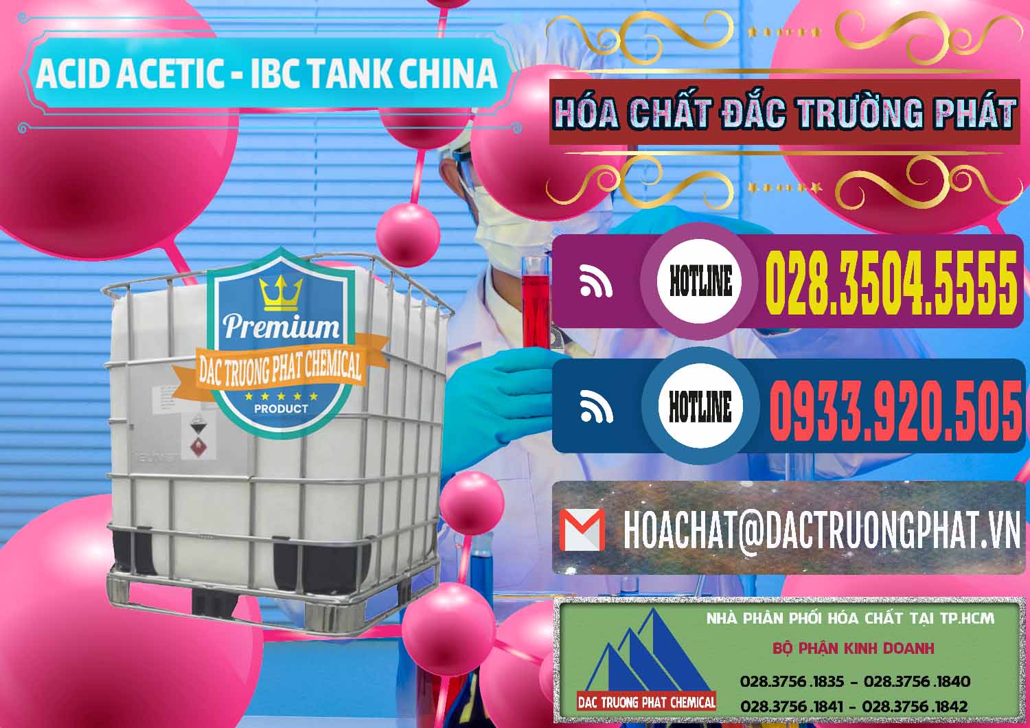 Công ty bán và cung cấp Acetic Acid – Axit Acetic Tank Bồn IBC Trung Quốc China - 0443 - Cty kinh doanh & phân phối hóa chất tại TP.HCM - muabanhoachat.com.vn