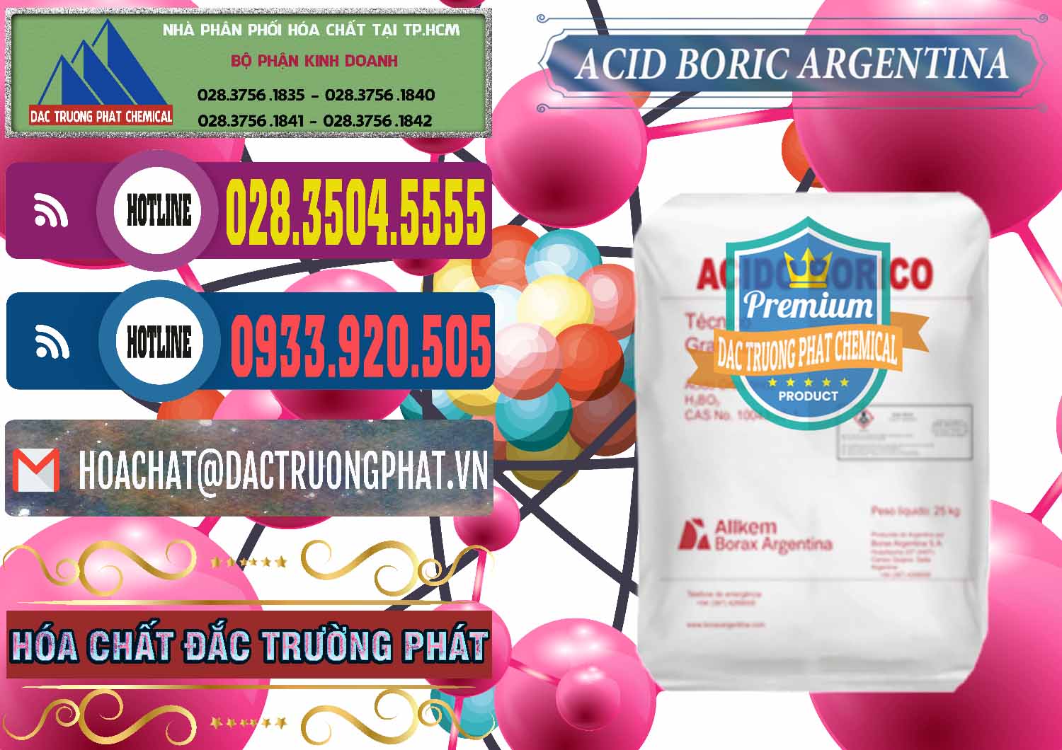 Nơi bán và phân phối Acid Boric – Axit Boric H3BO3 99% Allkem Argentina - 0448 - Công ty cung cấp & kinh doanh hóa chất tại TP.HCM - muabanhoachat.com.vn