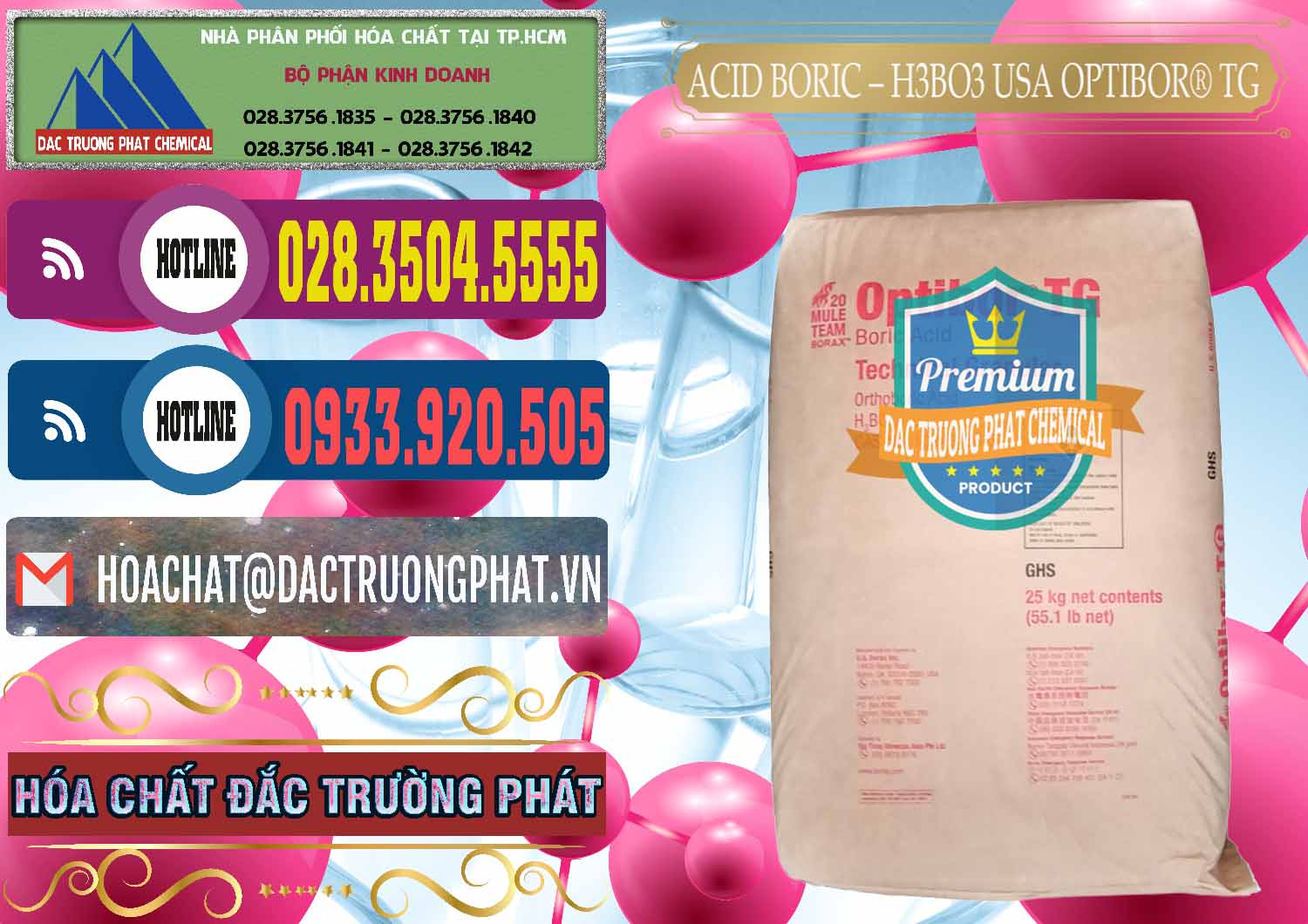 Cty bán _ phân phối Acid Boric – Axit Boric H3BO3 99% Mỹ USA OPTIBOR® TG - 0004 - Đơn vị phân phối và cung cấp hóa chất tại TP.HCM - muabanhoachat.com.vn