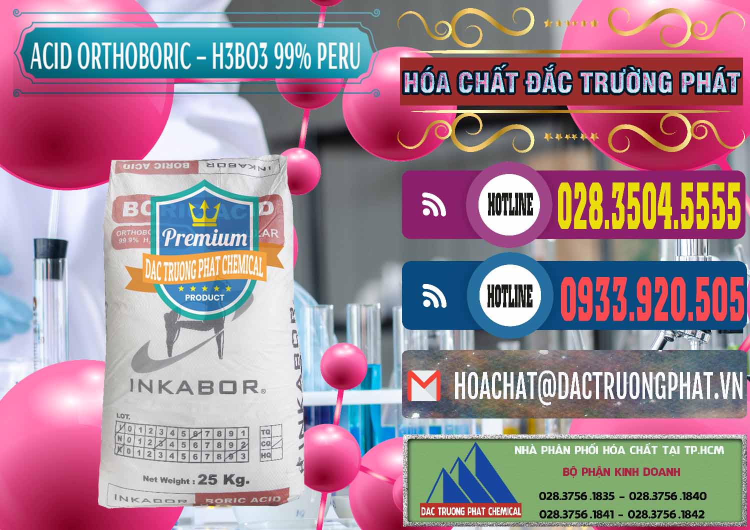Nơi kinh doanh và bán Acid Boric – Axit Boric H3BO3 99% Inkabor Peru - 0280 - Cty chuyên cung cấp _ kinh doanh hóa chất tại TP.HCM - muabanhoachat.com.vn