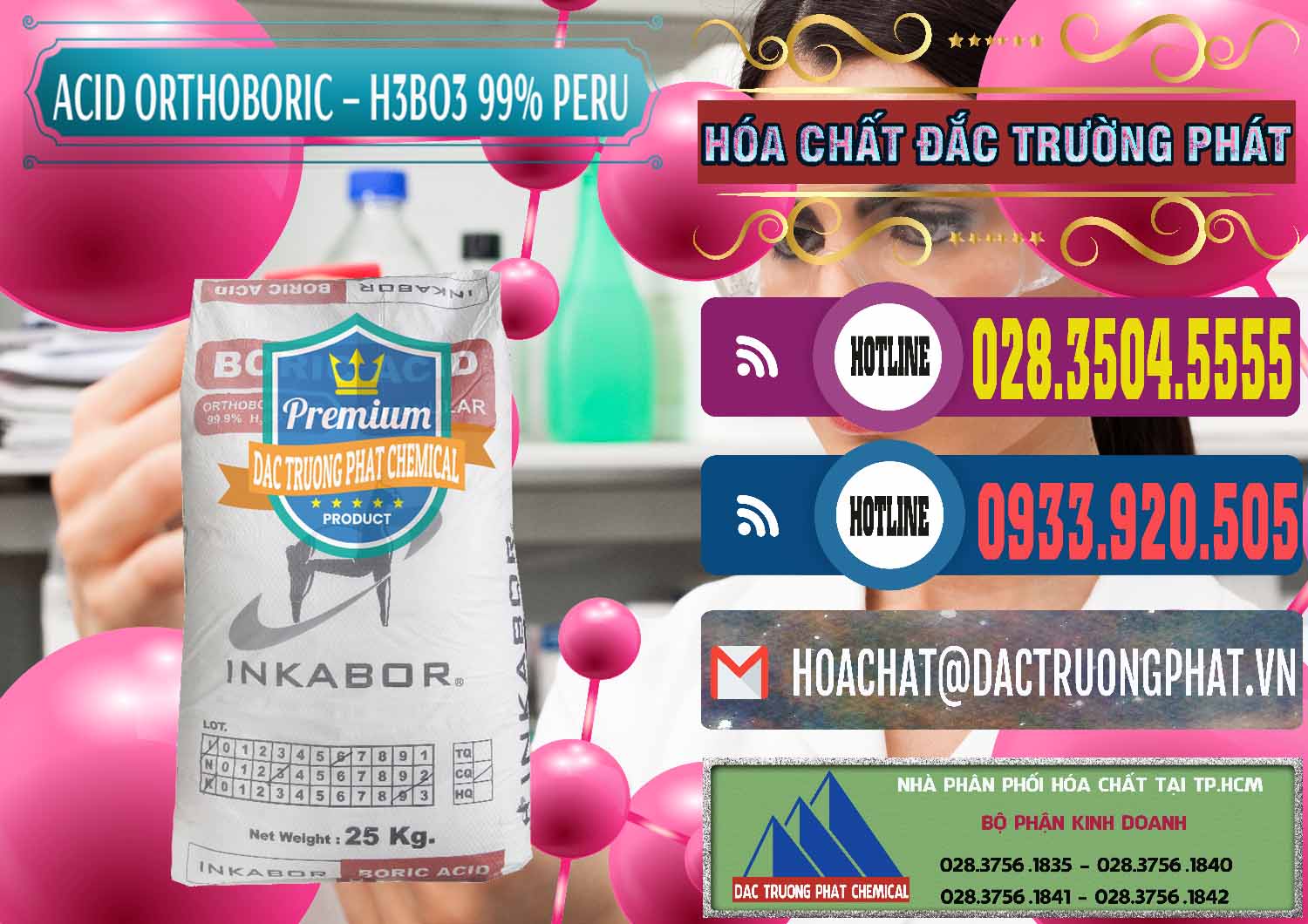 Nơi cung ứng - bán Acid Boric – Axit Boric H3BO3 99% Inkabor Peru - 0280 - Công ty chuyên cung cấp & nhập khẩu hóa chất tại TP.HCM - muabanhoachat.com.vn