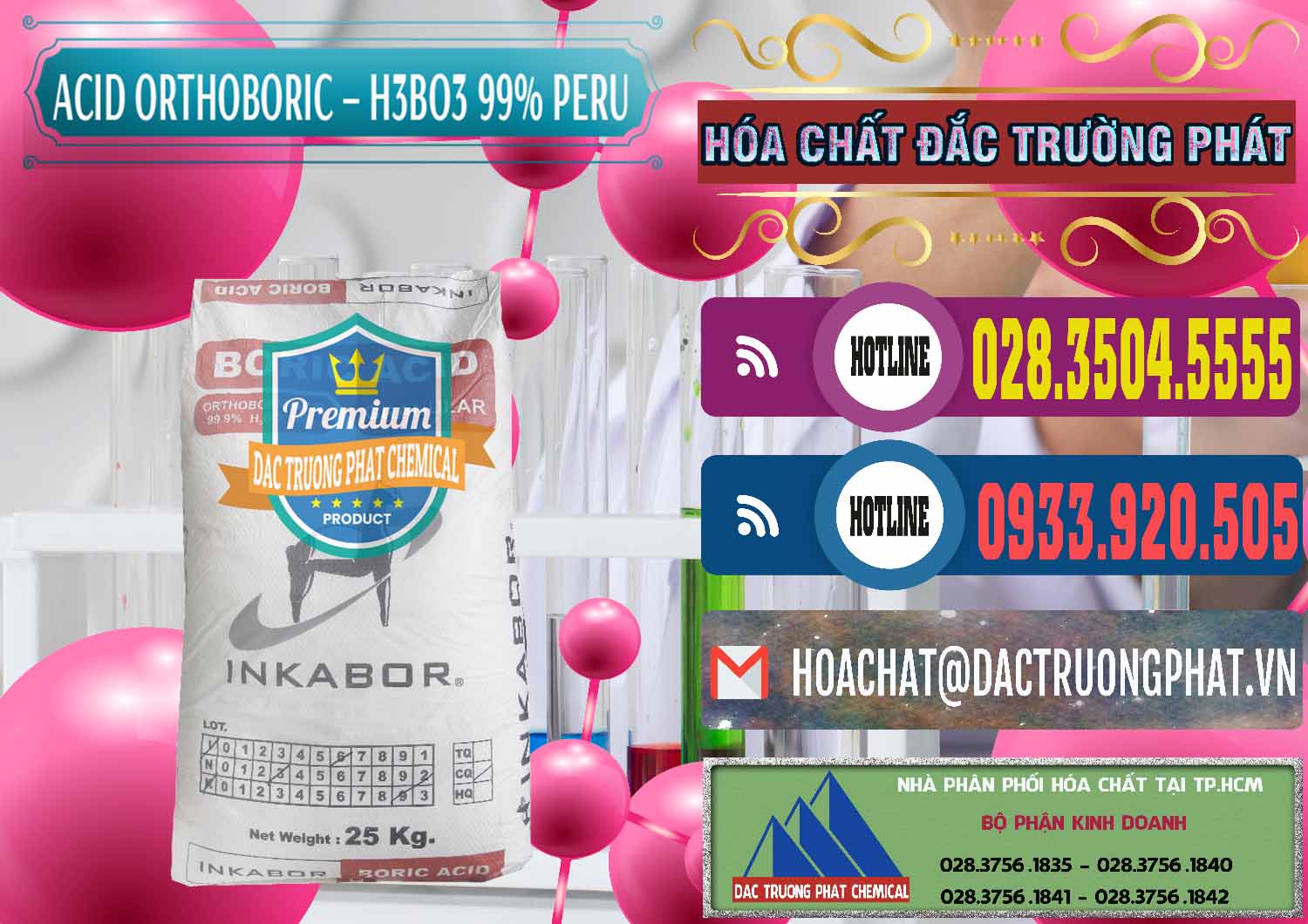 Công ty chuyên bán & cung ứng Acid Boric – Axit Boric H3BO3 99% Inkabor Peru - 0280 - Cty chuyên cung cấp và bán hóa chất tại TP.HCM - muabanhoachat.com.vn