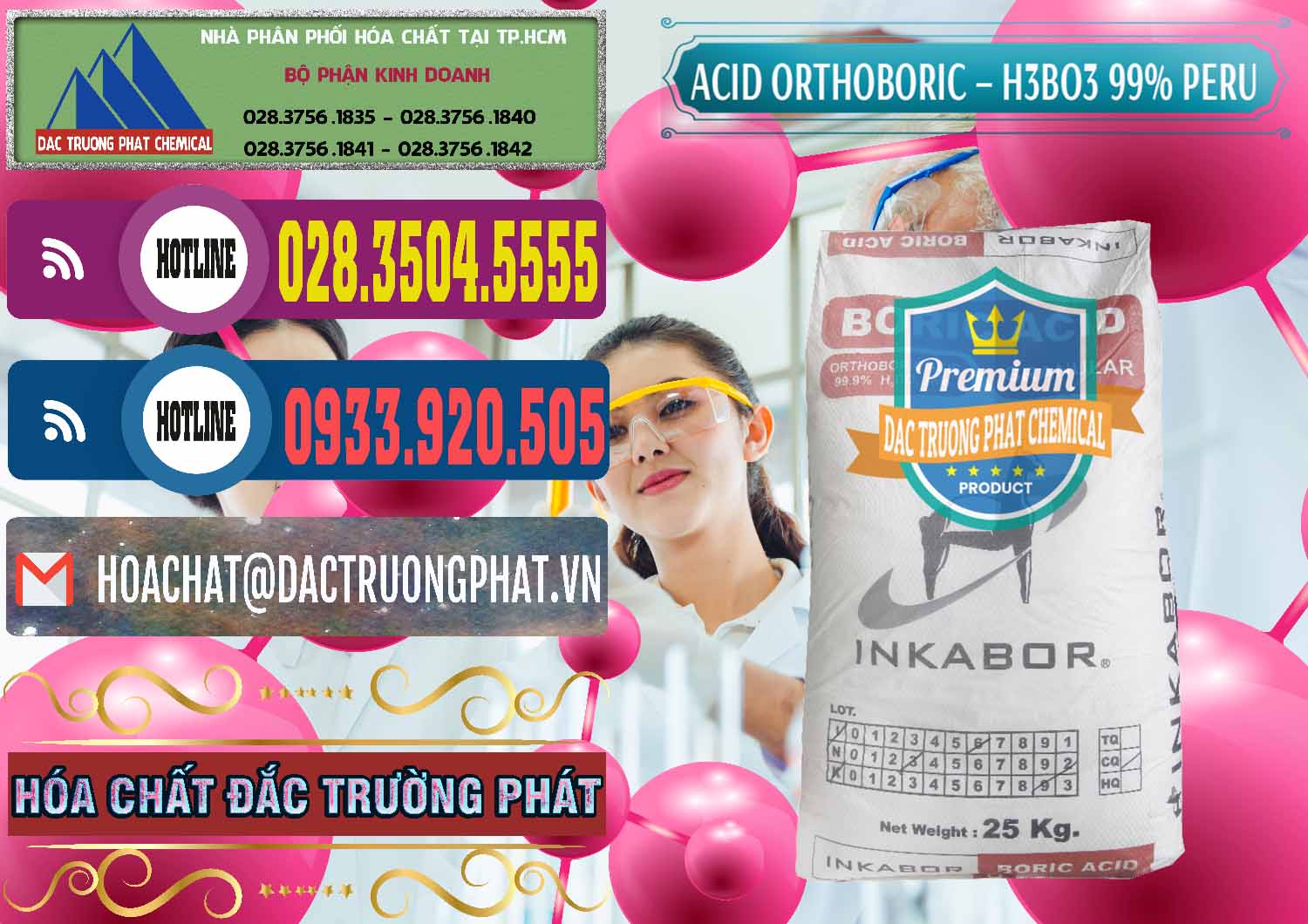 Chuyên kinh doanh ( bán ) Acid Boric – Axit Boric H3BO3 99% Inkabor Peru - 0280 - Nơi cung ứng _ phân phối hóa chất tại TP.HCM - muabanhoachat.com.vn