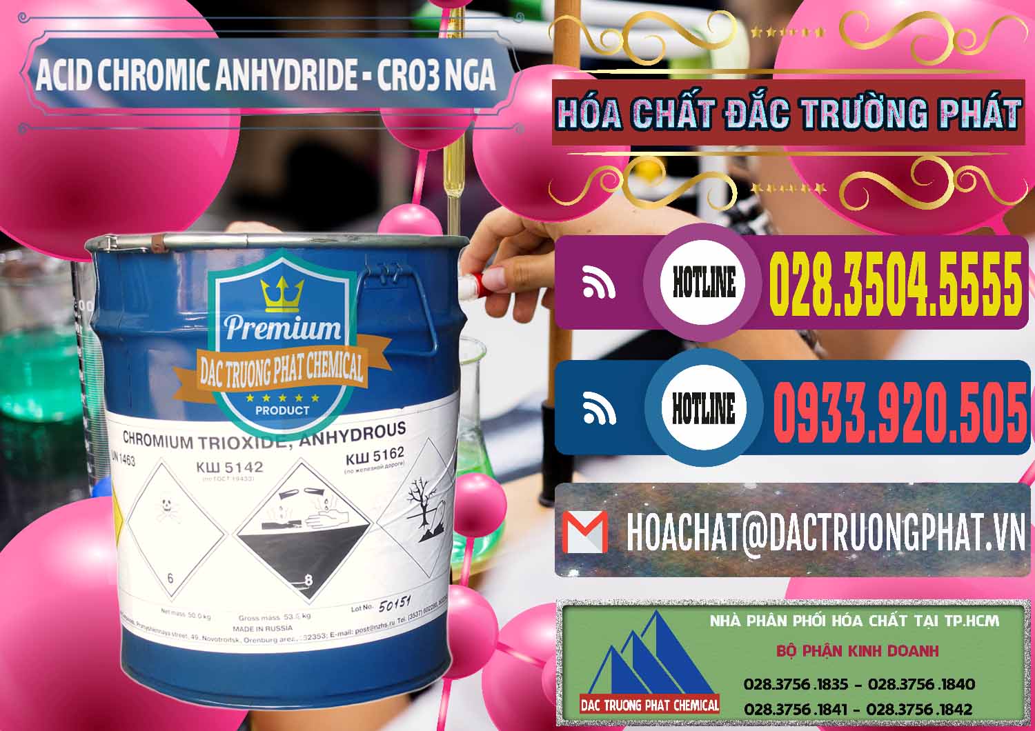 Cty phân phối ( bán ) Acid Chromic Anhydride - Cromic CRO3 Nga Russia - 0006 - Cty chuyên phân phối & nhập khẩu hóa chất tại TP.HCM - muabanhoachat.com.vn