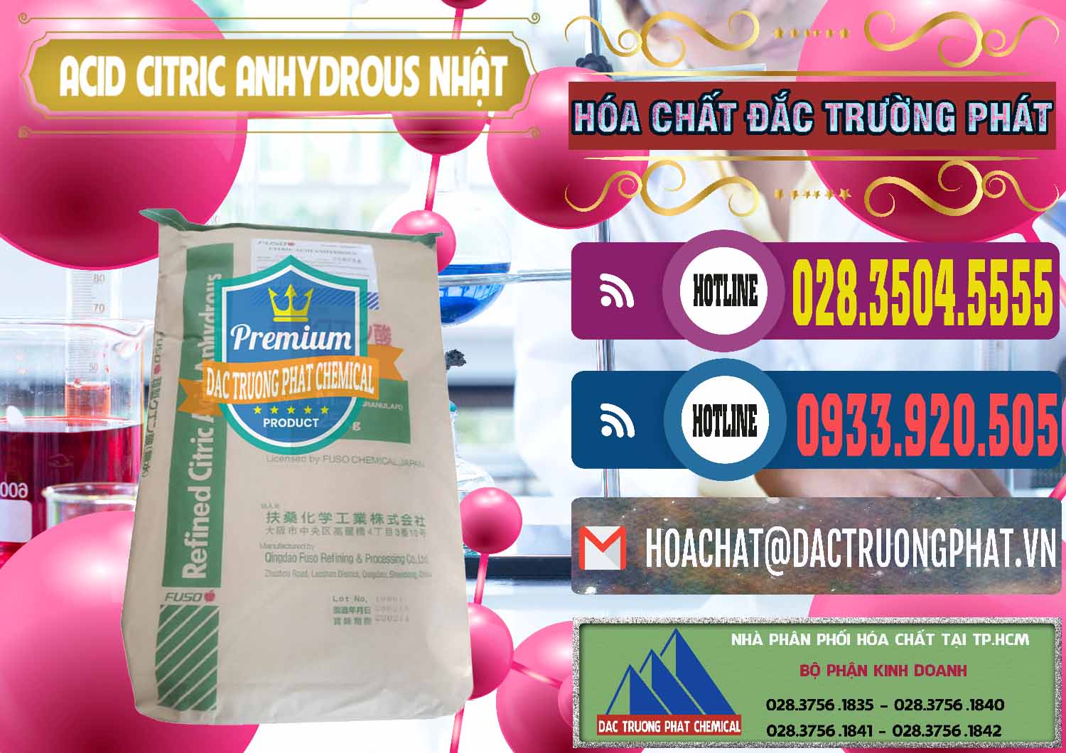 Bán - cung cấp Acid Citric - Axit Citric Anhydrous FUSO Nhật Japan - 0439 - Cty chuyên cung cấp và bán hóa chất tại TP.HCM - muabanhoachat.com.vn