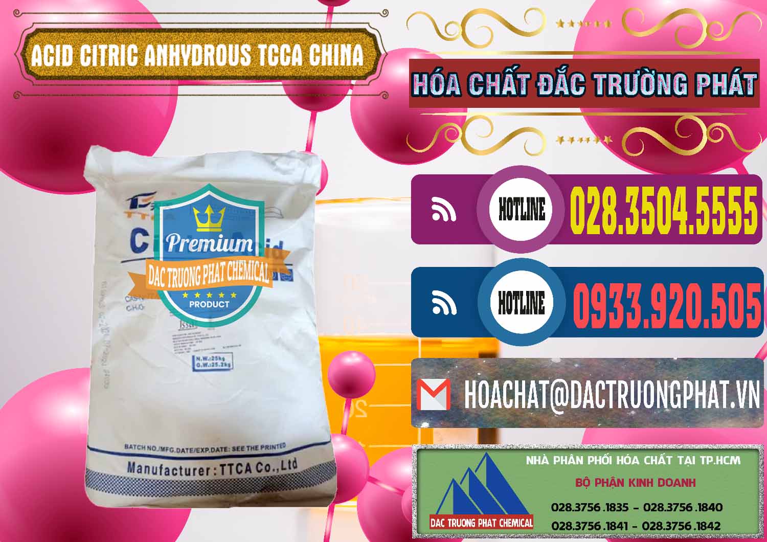 Công ty chuyên bán và cung ứng Acid Citric - Axit Citric Anhydrous TCCA Trung Quốc China - 0442 - Chuyên cung cấp ( phân phối ) hóa chất tại TP.HCM - muabanhoachat.com.vn