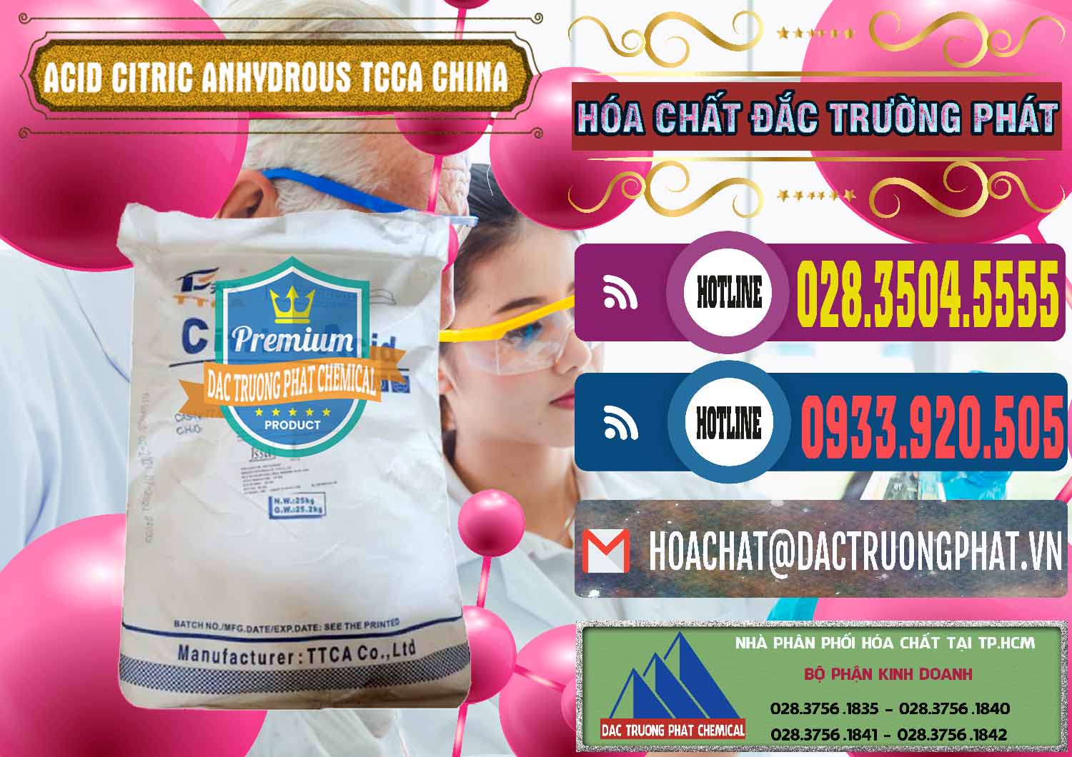 Chuyên nhập khẩu - bán Acid Citric - Axit Citric Anhydrous TCCA Trung Quốc China - 0442 - Nhà phân phối _ cung cấp hóa chất tại TP.HCM - muabanhoachat.com.vn