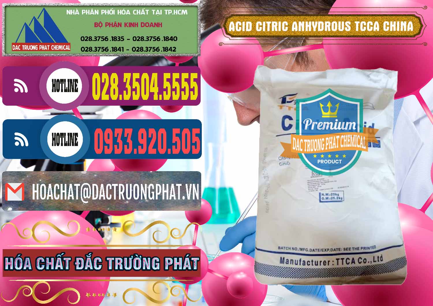 Công ty chuyên phân phối và bán Acid Citric - Axit Citric Anhydrous TCCA Trung Quốc China - 0442 - Nơi cung cấp - nhập khẩu hóa chất tại TP.HCM - muabanhoachat.com.vn