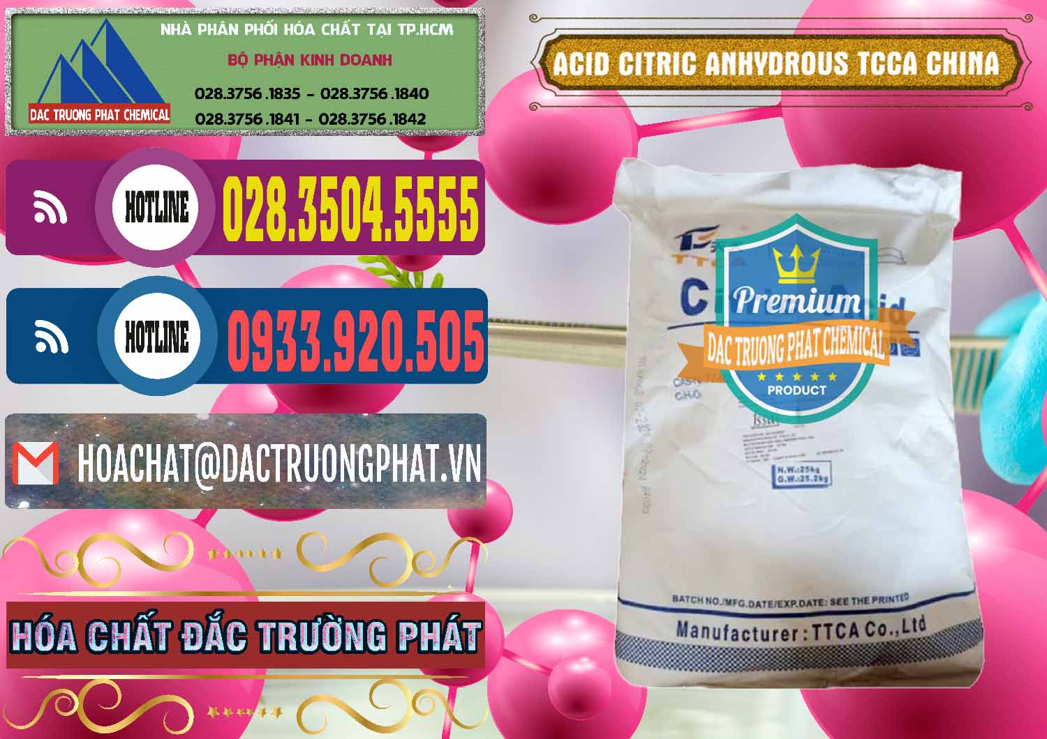 Cty chuyên kinh doanh _ bán Acid Citric - Axit Citric Anhydrous TCCA Trung Quốc China - 0442 - Cty cung cấp - nhập khẩu hóa chất tại TP.HCM - muabanhoachat.com.vn