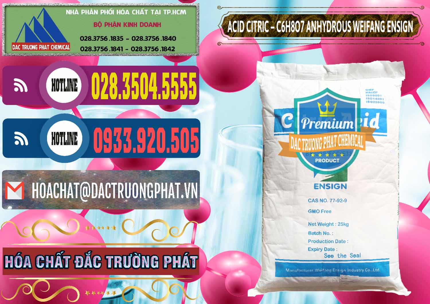 Chuyên kinh doanh & bán Acid Citric - Axit Citric Khan Anhydrous Weifang Trung Quốc China - 0008 - Nơi phân phối - cung ứng hóa chất tại TP.HCM - muabanhoachat.com.vn
