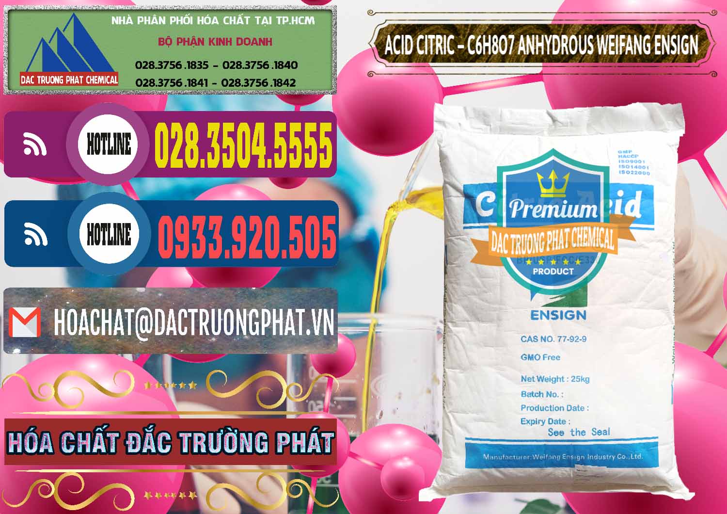 Công ty bán ( cung ứng ) Acid Citric - Axit Citric Khan Anhydrous Weifang Trung Quốc China - 0008 - Đơn vị chuyên nhập khẩu & phân phối hóa chất tại TP.HCM - muabanhoachat.com.vn