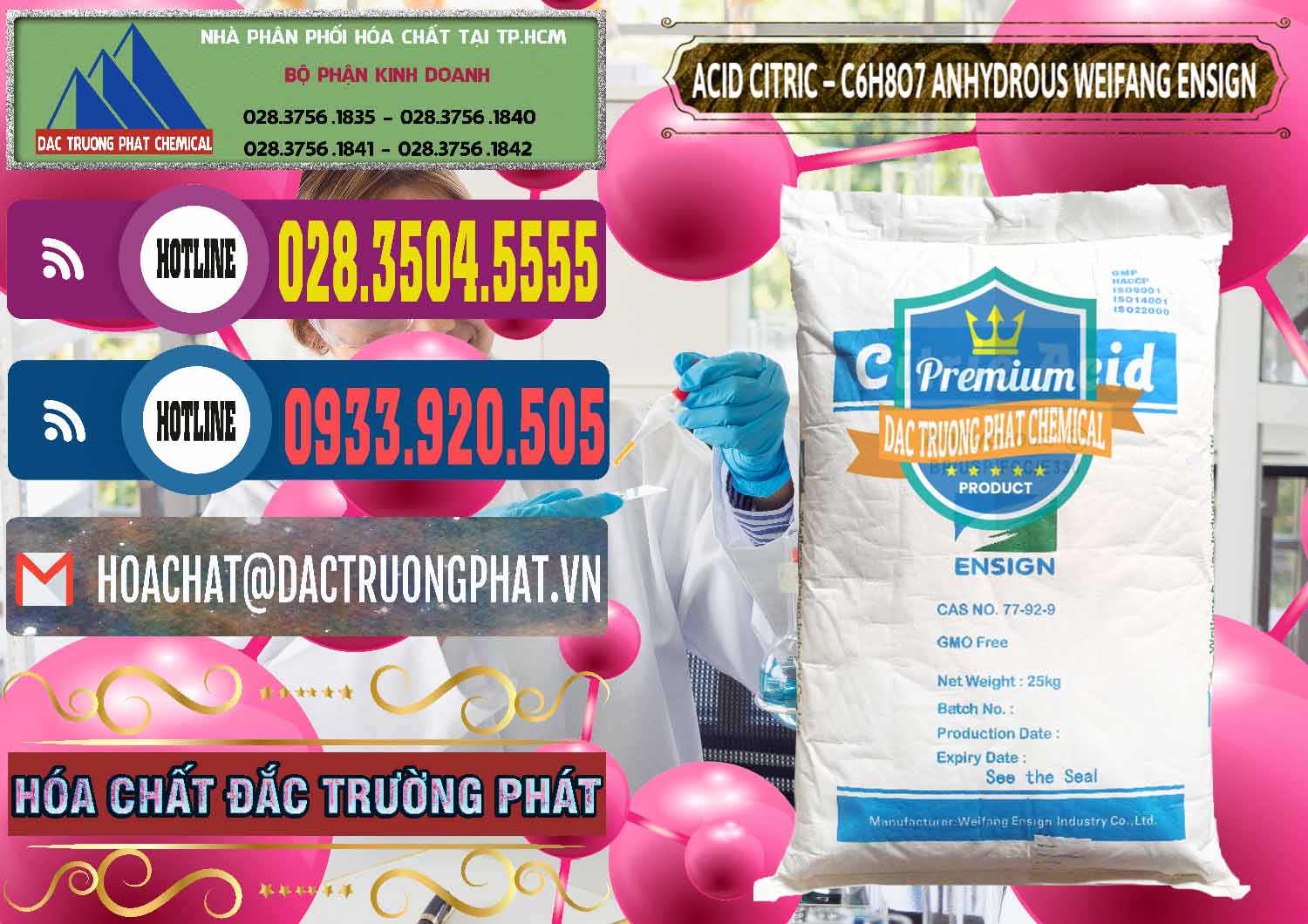 Công ty cung cấp và bán Acid Citric - Axit Citric Khan Anhydrous Weifang Trung Quốc China - 0008 - Chuyên cung cấp ( phân phối ) hóa chất tại TP.HCM - muabanhoachat.com.vn