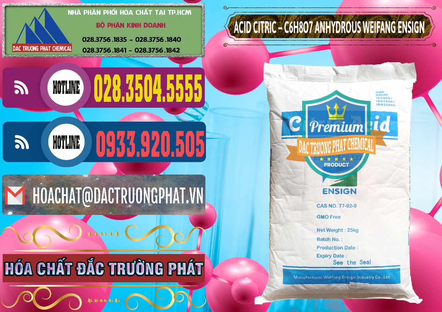 Cty phân phối ( bán ) Acid Citric - Axit Citric Khan Anhydrous Weifang Trung Quốc China - 0008 - Nơi nhập khẩu _ phân phối hóa chất tại TP.HCM - muabanhoachat.com.vn
