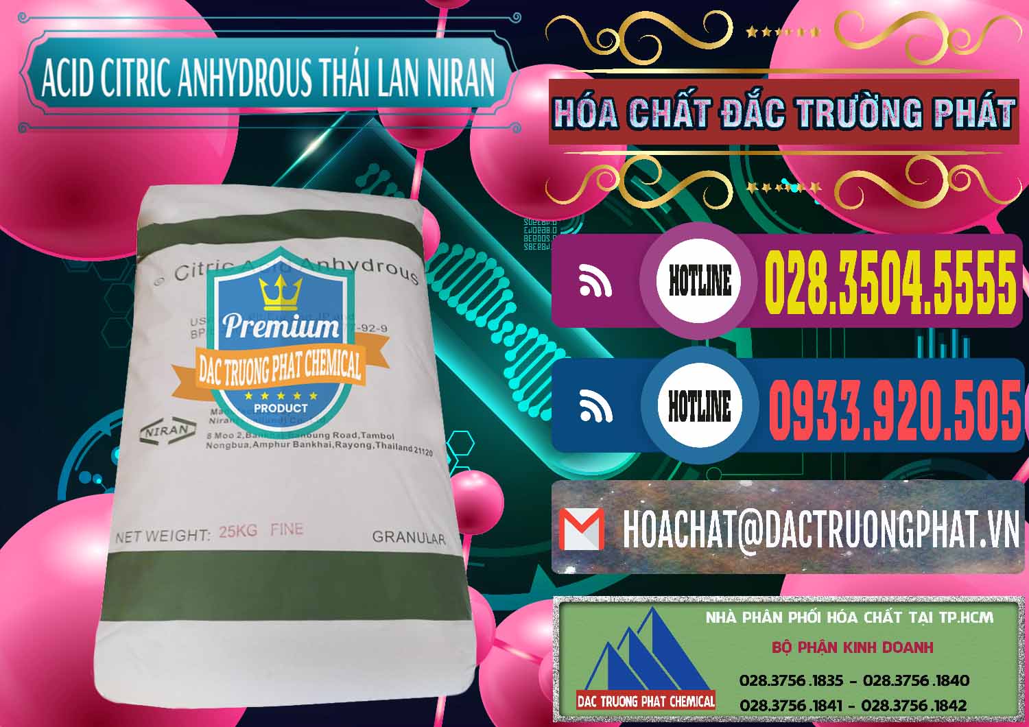 Công ty bán _ cung cấp Acid Citric - Axit Citric Anhydrous - Thái Lan Niran - 0231 - Chuyên cung cấp và phân phối hóa chất tại TP.HCM - muabanhoachat.com.vn