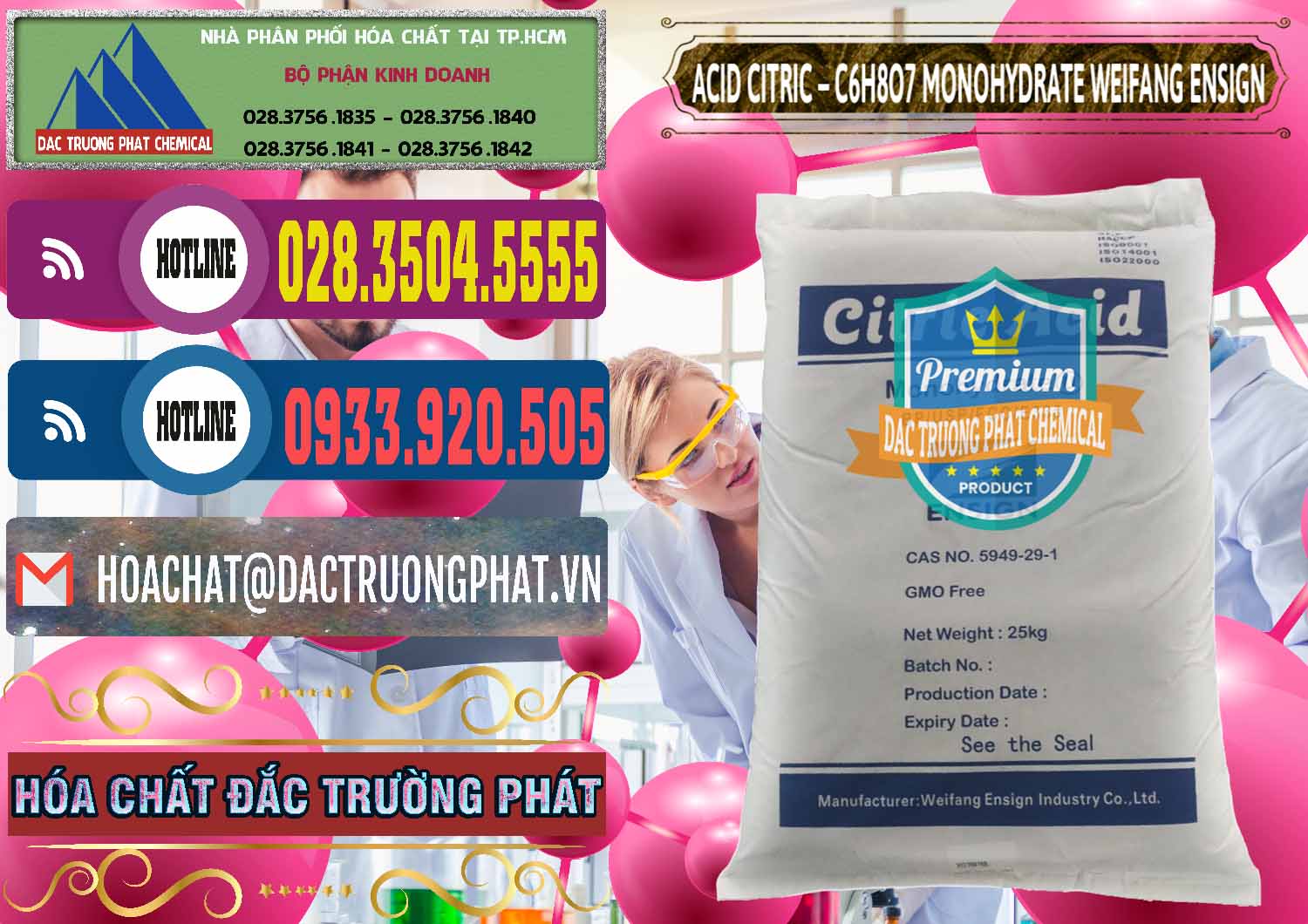 Công ty chuyên bán và phân phối Acid Citric - Axit Citric Monohydrate Weifang Trung Quốc China - 0009 - Đơn vị kinh doanh - cung cấp hóa chất tại TP.HCM - muabanhoachat.com.vn