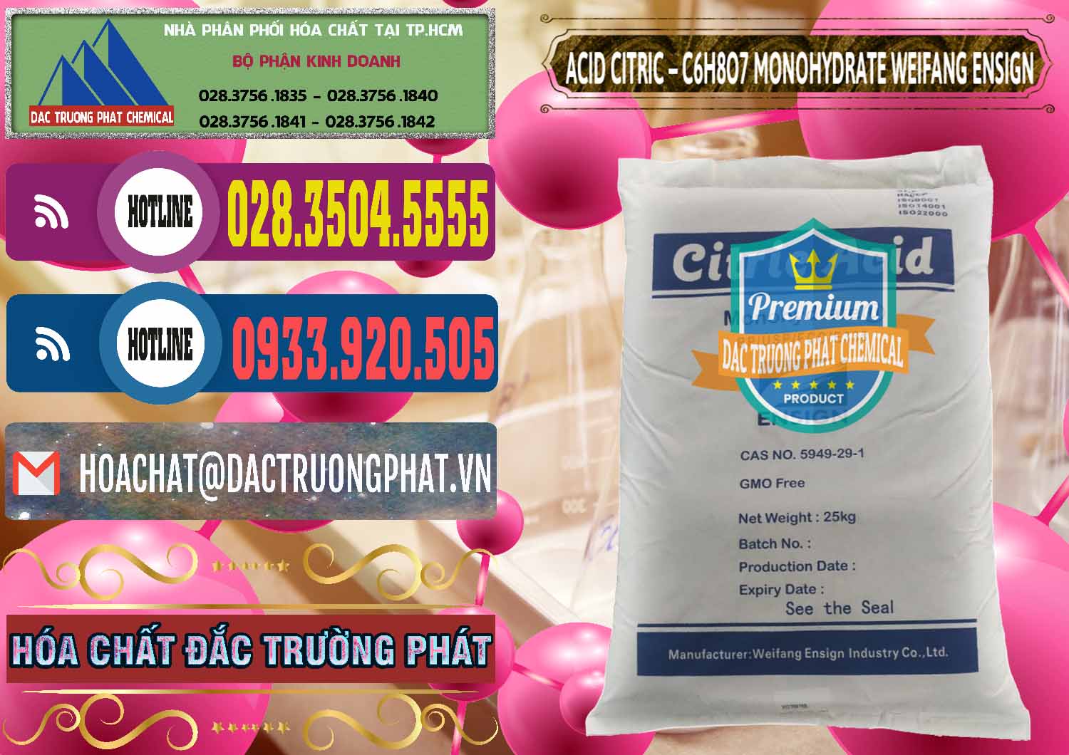 Nhà nhập khẩu & bán Acid Citric - Axit Citric Monohydrate Weifang Trung Quốc China - 0009 - Cty phân phối ( nhập khẩu ) hóa chất tại TP.HCM - muabanhoachat.com.vn