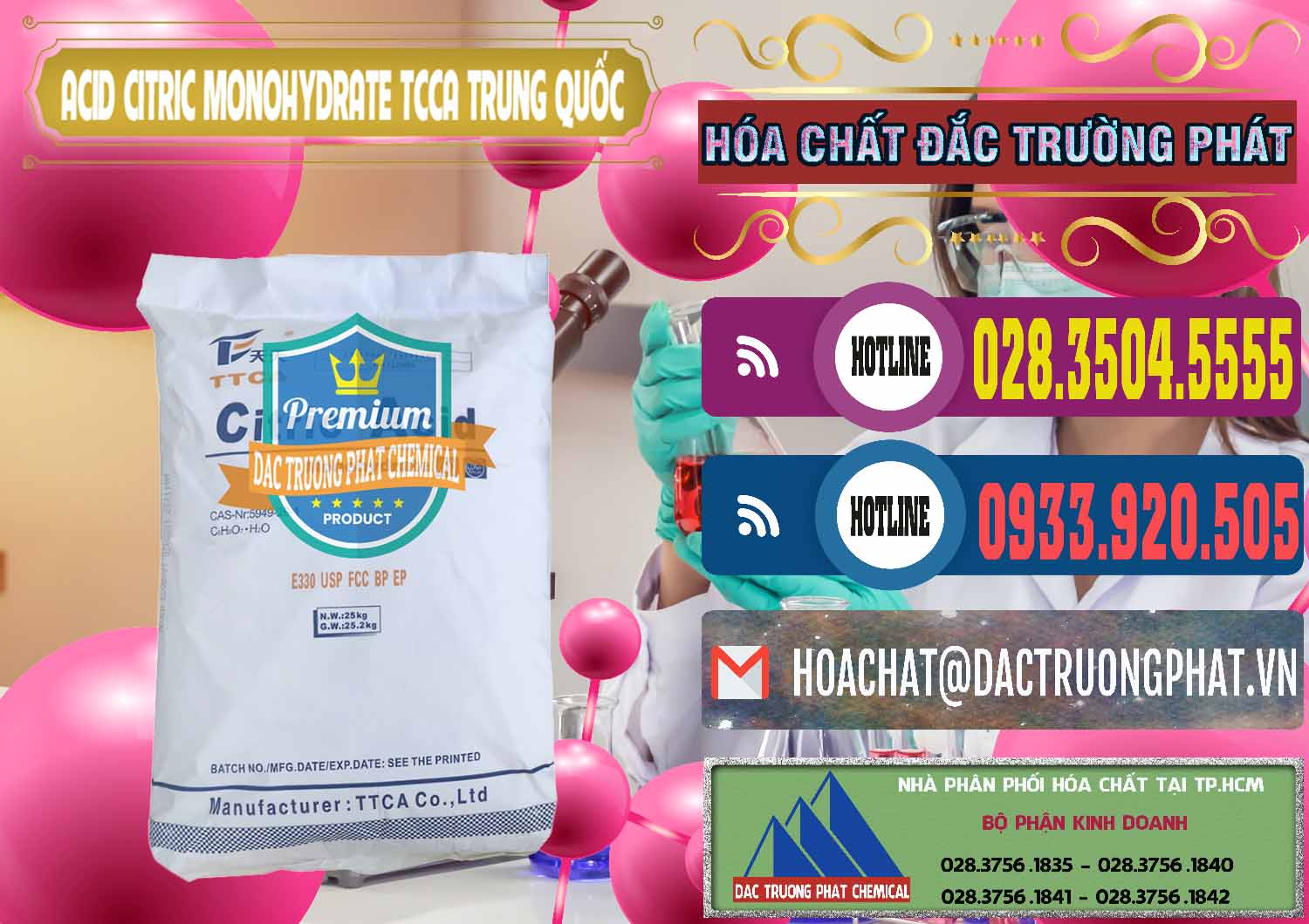 Nơi cung cấp - bán Acid Citric - Axit Citric Monohydrate TCCA Trung Quốc China - 0441 - Nhà phân phối ( nhập khẩu ) hóa chất tại TP.HCM - muabanhoachat.com.vn