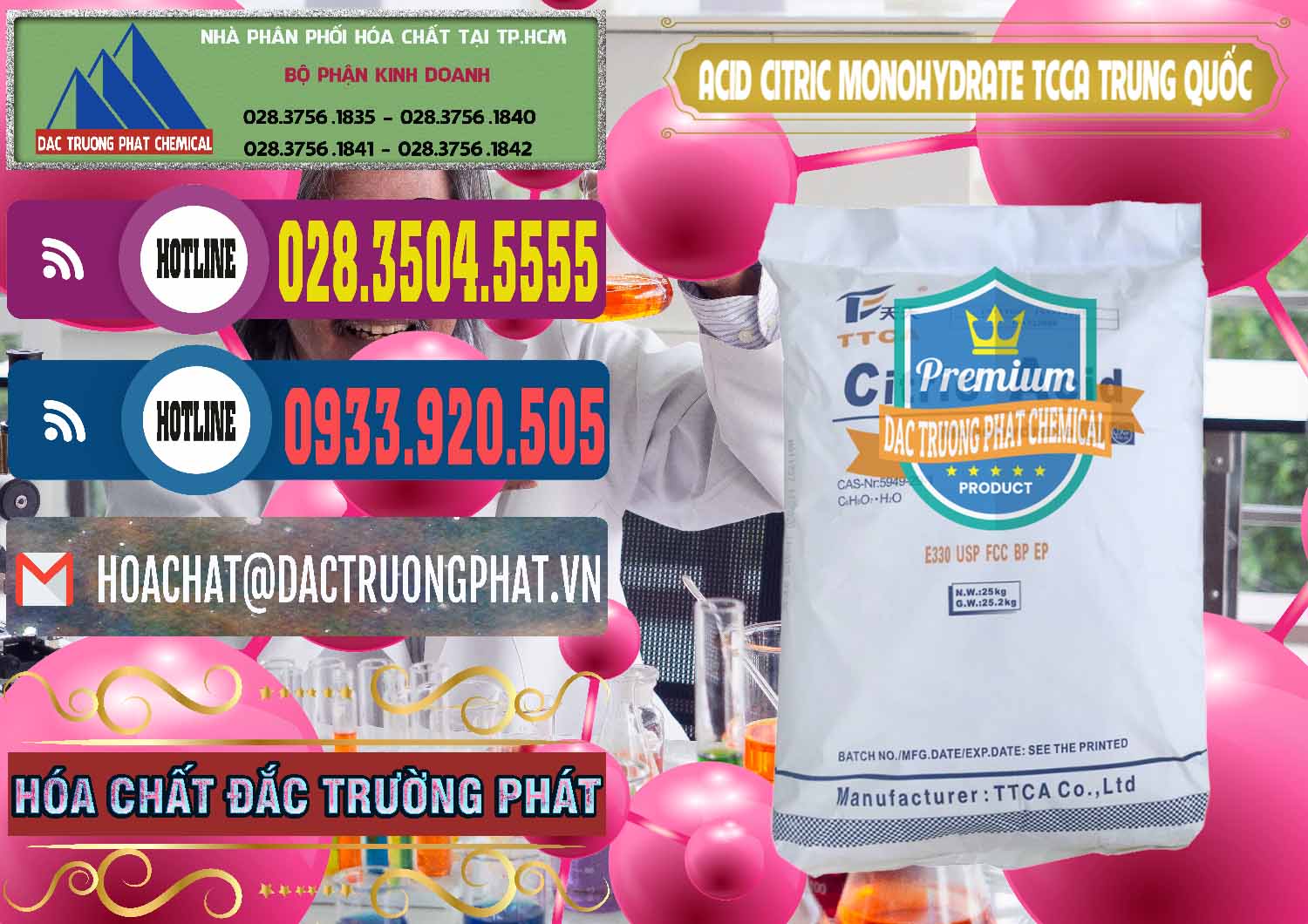 Nhà phân phối - bán Acid Citric - Axit Citric Monohydrate TCCA Trung Quốc China - 0441 - Nhà phân phối và kinh doanh hóa chất tại TP.HCM - muabanhoachat.com.vn