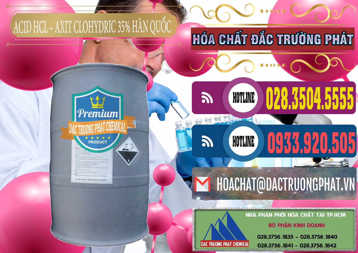 Chuyên kinh doanh và bán Acid HCL - Axit Cohidric 35% Hàn Quốc Korea - 0011 - Nơi phân phối & cung cấp hóa chất tại TP.HCM - muabanhoachat.com.vn