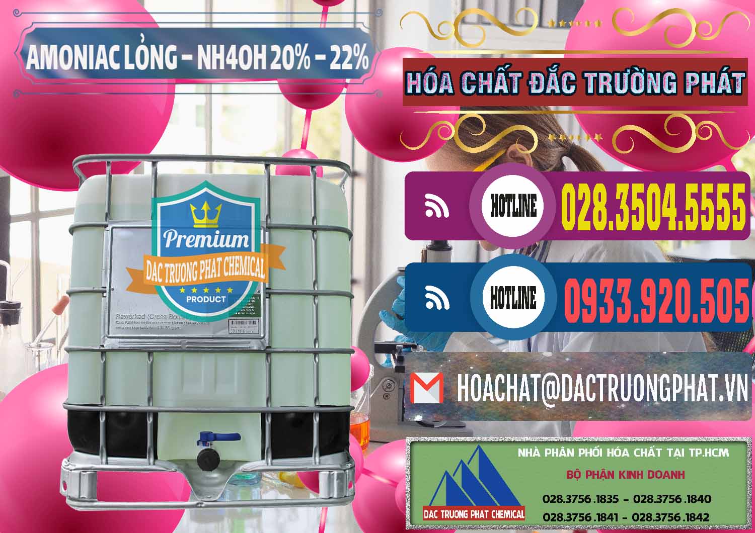 Nhà cung cấp và phân phối Amoniac Lỏng – NH4OH 20% – 22% Việt Nam - 0185 - Chuyên cung cấp và kinh doanh hóa chất tại TP.HCM - muabanhoachat.com.vn