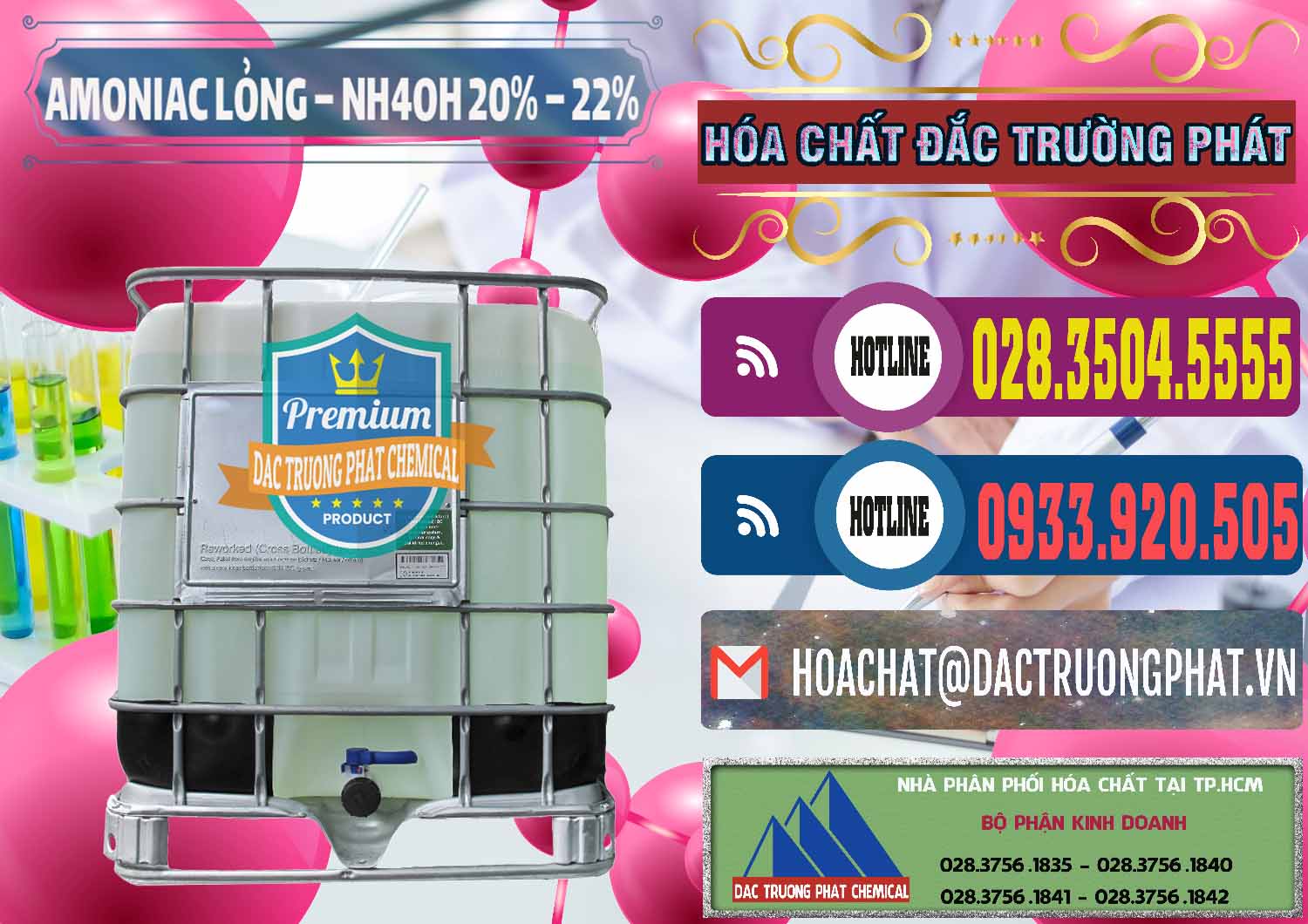 Nơi phân phối _ cung cấp Amoniac Lỏng – NH4OH 20% – 22% Việt Nam - 0185 - Cty chuyên kinh doanh & bán hóa chất tại TP.HCM - muabanhoachat.com.vn