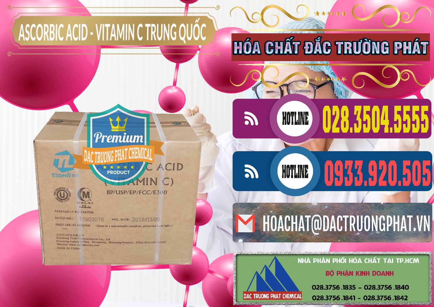 Cty bán & cung ứng Axit Ascorbic - Vitamin C Trung Quốc China - 0309 - Đơn vị chuyên phân phối _ cung ứng hóa chất tại TP.HCM - muabanhoachat.com.vn