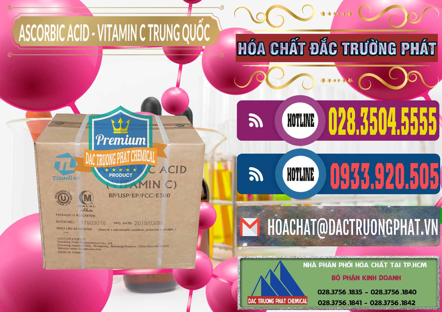 Công ty chuyên phân phối - bán Axit Ascorbic - Vitamin C Trung Quốc China - 0309 - Nơi chuyên cung cấp _ bán hóa chất tại TP.HCM - muabanhoachat.com.vn