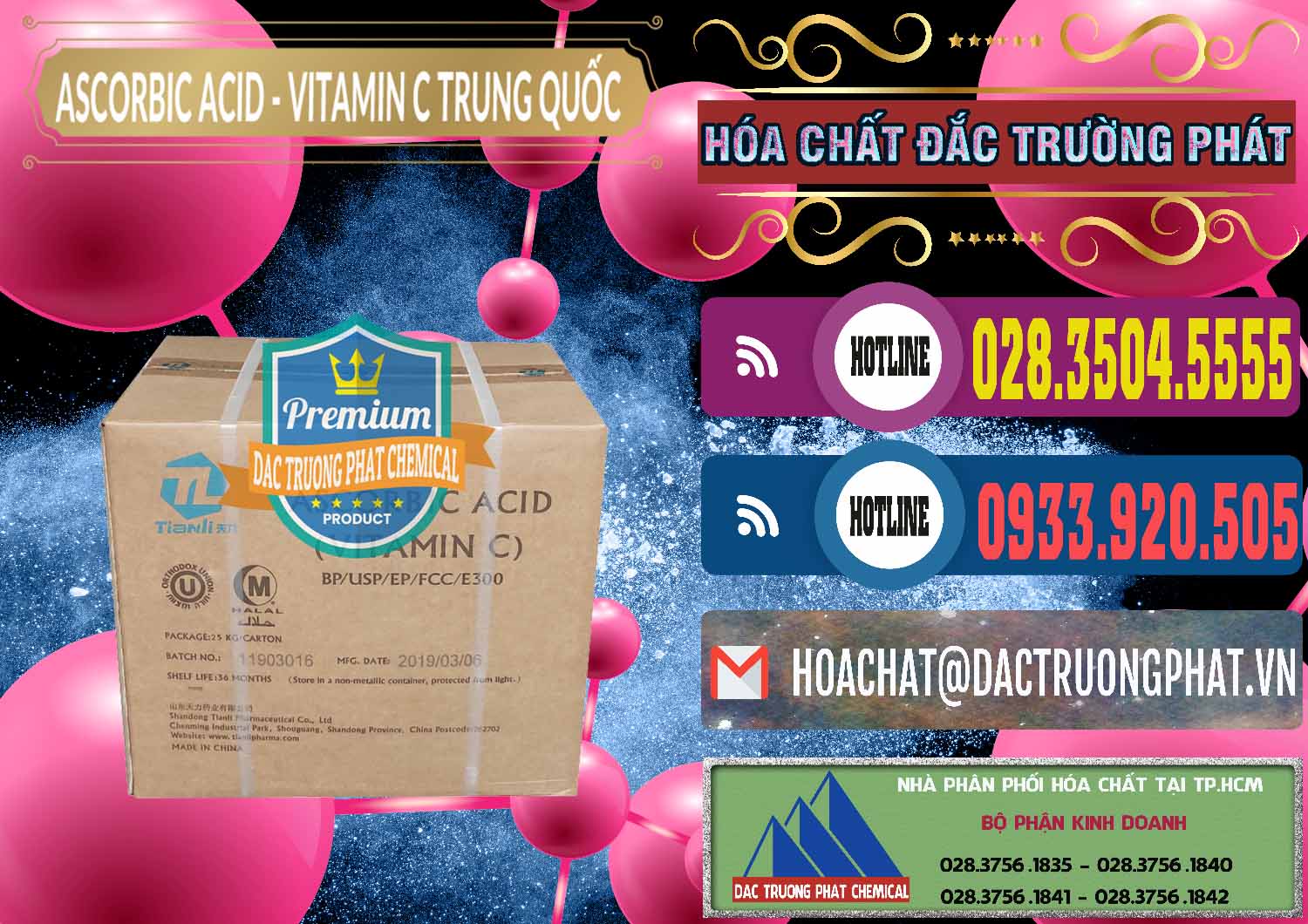 Đơn vị chuyên cung cấp - bán Axit Ascorbic - Vitamin C Trung Quốc China - 0309 - Công ty chuyên nhập khẩu - cung cấp hóa chất tại TP.HCM - muabanhoachat.com.vn
