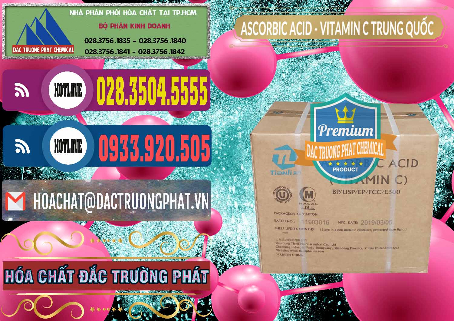 Cty phân phối _ bán Axit Ascorbic - Vitamin C Trung Quốc China - 0309 - Chuyên cung cấp và bán hóa chất tại TP.HCM - muabanhoachat.com.vn