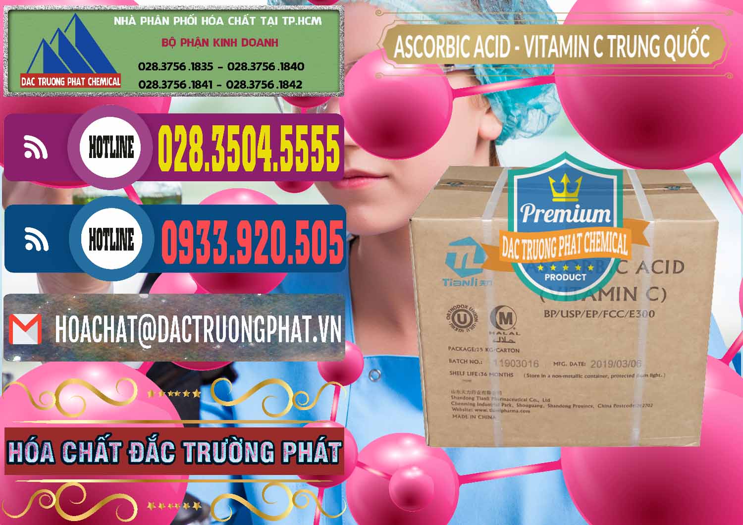 Công ty chuyên bán và cung cấp Axit Ascorbic - Vitamin C Trung Quốc China - 0309 - Chuyên phân phối _ bán hóa chất tại TP.HCM - muabanhoachat.com.vn