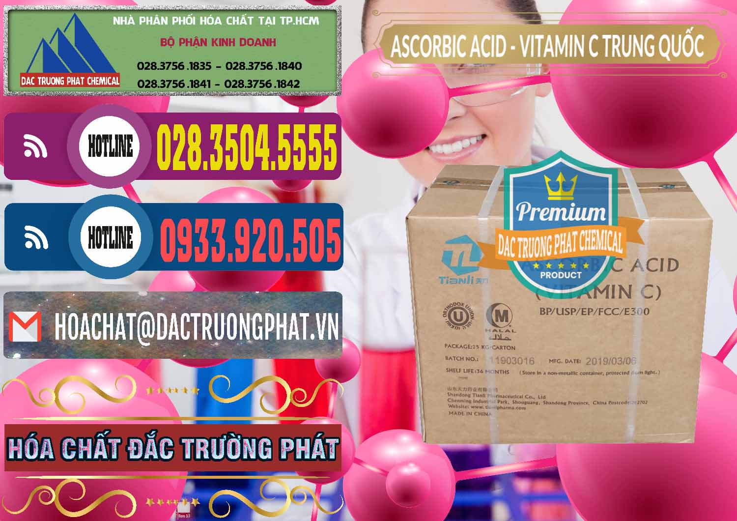 Đơn vị kinh doanh _ bán Axit Ascorbic - Vitamin C Trung Quốc China - 0309 - Đơn vị phân phối _ cung cấp hóa chất tại TP.HCM - muabanhoachat.com.vn
