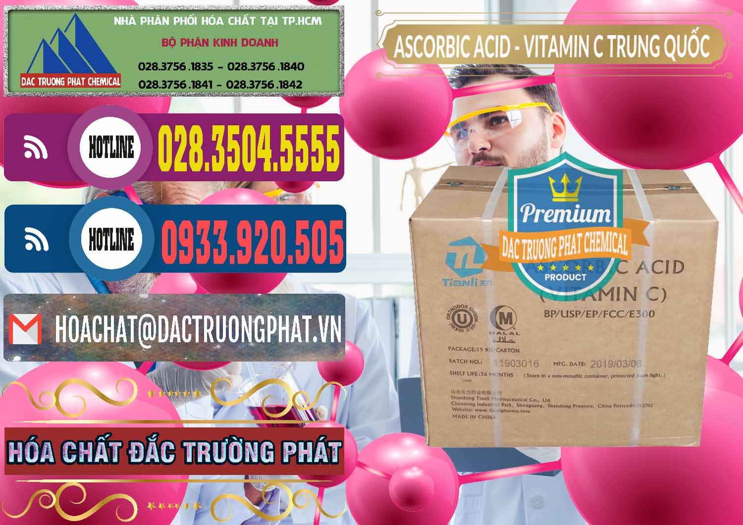 Cty kinh doanh _ bán Axit Ascorbic - Vitamin C Trung Quốc China - 0309 - Đơn vị chuyên cung cấp ( nhập khẩu ) hóa chất tại TP.HCM - muabanhoachat.com.vn