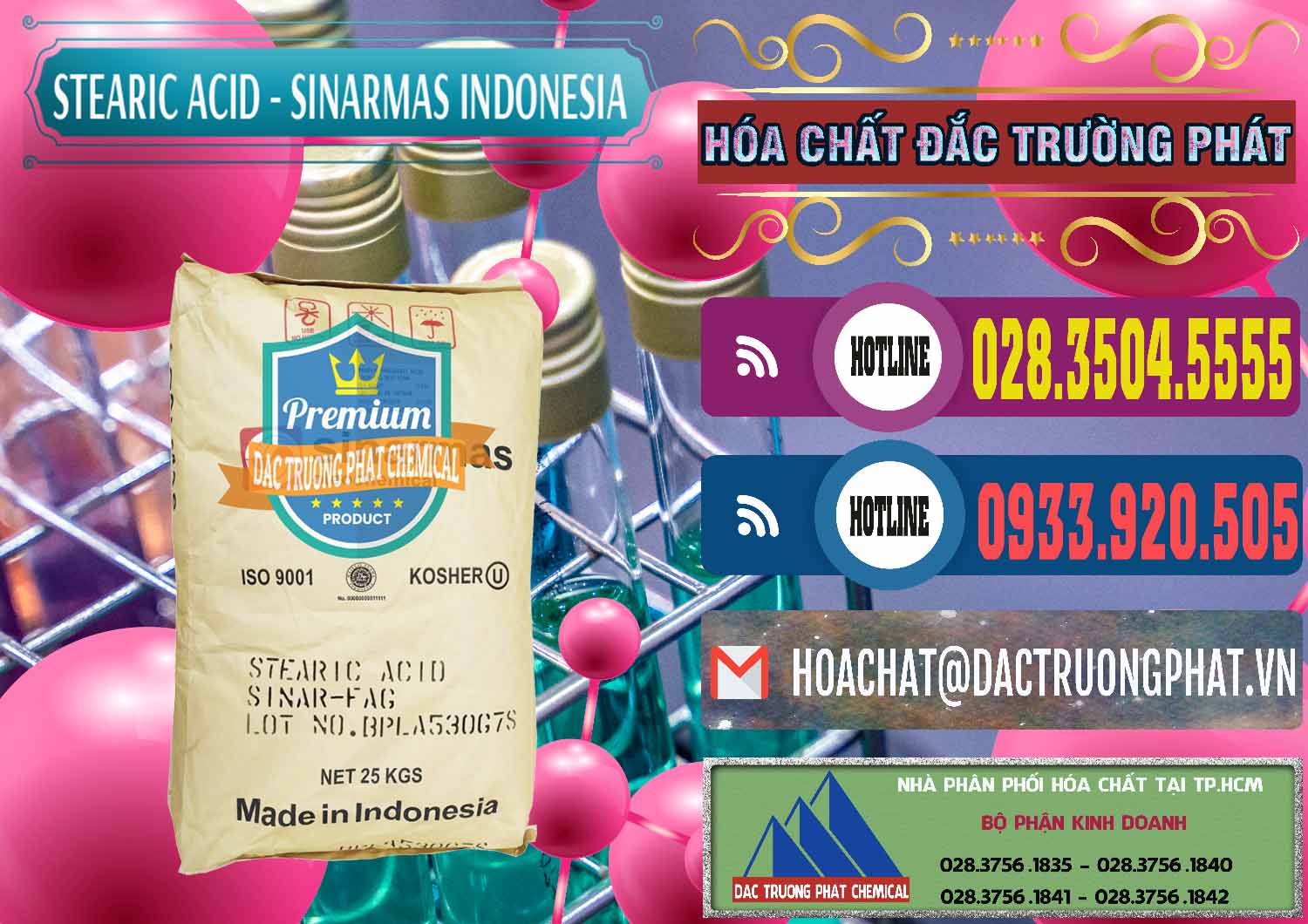 Cty bán ( cung ứng ) Axit Stearic - Stearic Acid Sinarmas Indonesia - 0389 - Nơi chuyên cung ứng và phân phối hóa chất tại TP.HCM - muabanhoachat.com.vn
