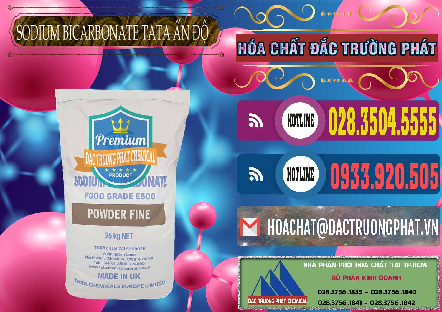 Cty chuyên kinh doanh - bán Sodium Bicarbonate – Bicar NaHCO3 E500 Thực Phẩm Food Grade Tata Ấn Độ India - 0261 - Cty chuyên kinh doanh và phân phối hóa chất tại TP.HCM - muabanhoachat.com.vn