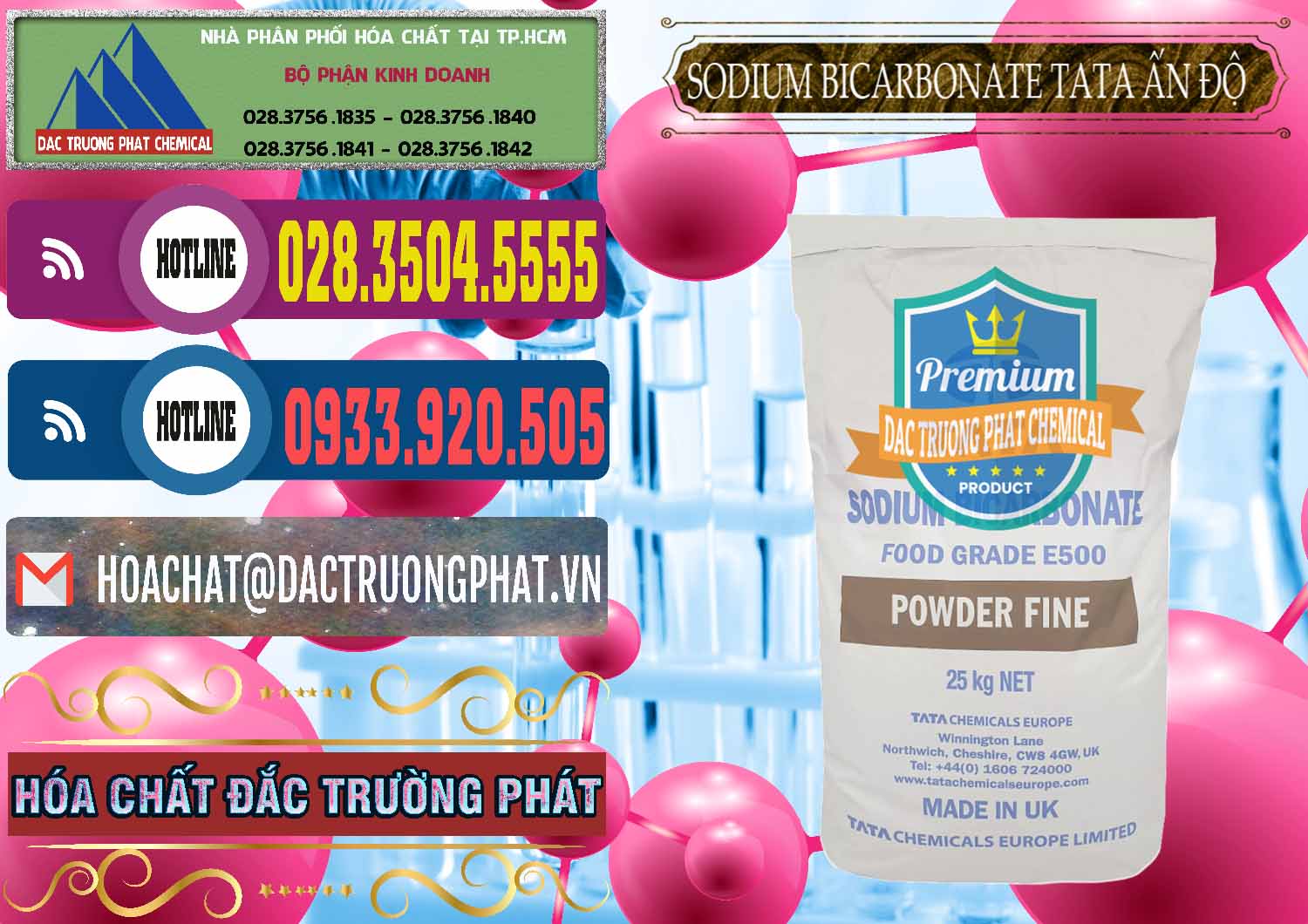 Cty chuyên bán _ cung ứng Sodium Bicarbonate – Bicar NaHCO3 E500 Thực Phẩm Food Grade Tata Ấn Độ India - 0261 - Nơi chuyên phân phối & nhập khẩu hóa chất tại TP.HCM - muabanhoachat.com.vn
