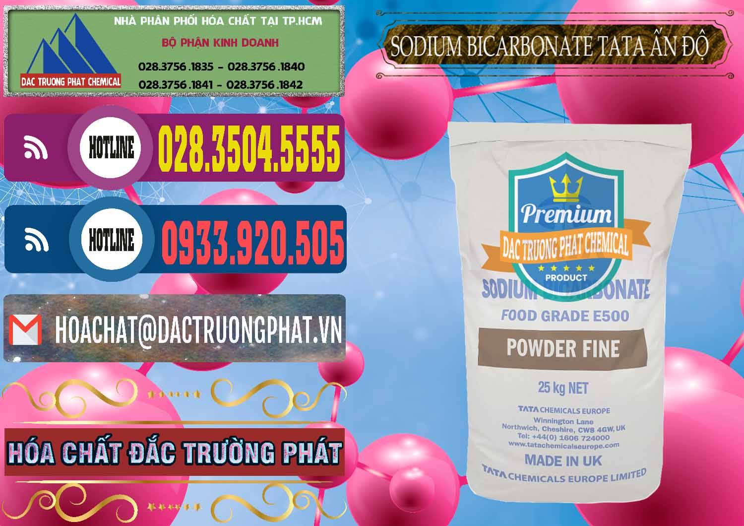 Đơn vị nhập khẩu - bán Sodium Bicarbonate – Bicar NaHCO3 E500 Thực Phẩm Food Grade Tata Ấn Độ India - 0261 - Nơi cung ứng _ phân phối hóa chất tại TP.HCM - muabanhoachat.com.vn
