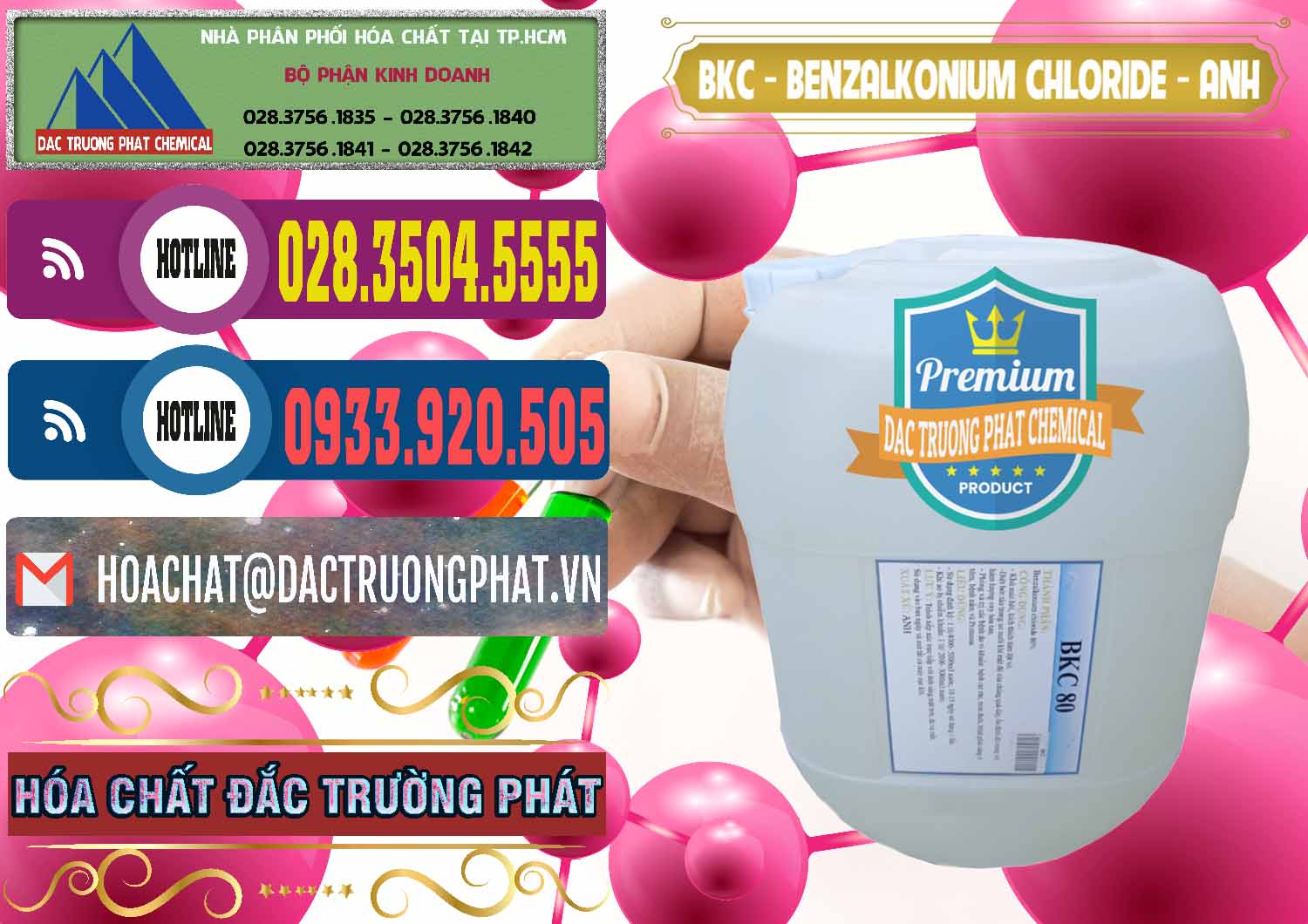 Nơi kinh doanh và bán BKC - Benzalkonium Chloride Anh Quốc Uk Kingdoms - 0415 - Chuyên cung cấp ( bán ) hóa chất tại TP.HCM - muabanhoachat.com.vn