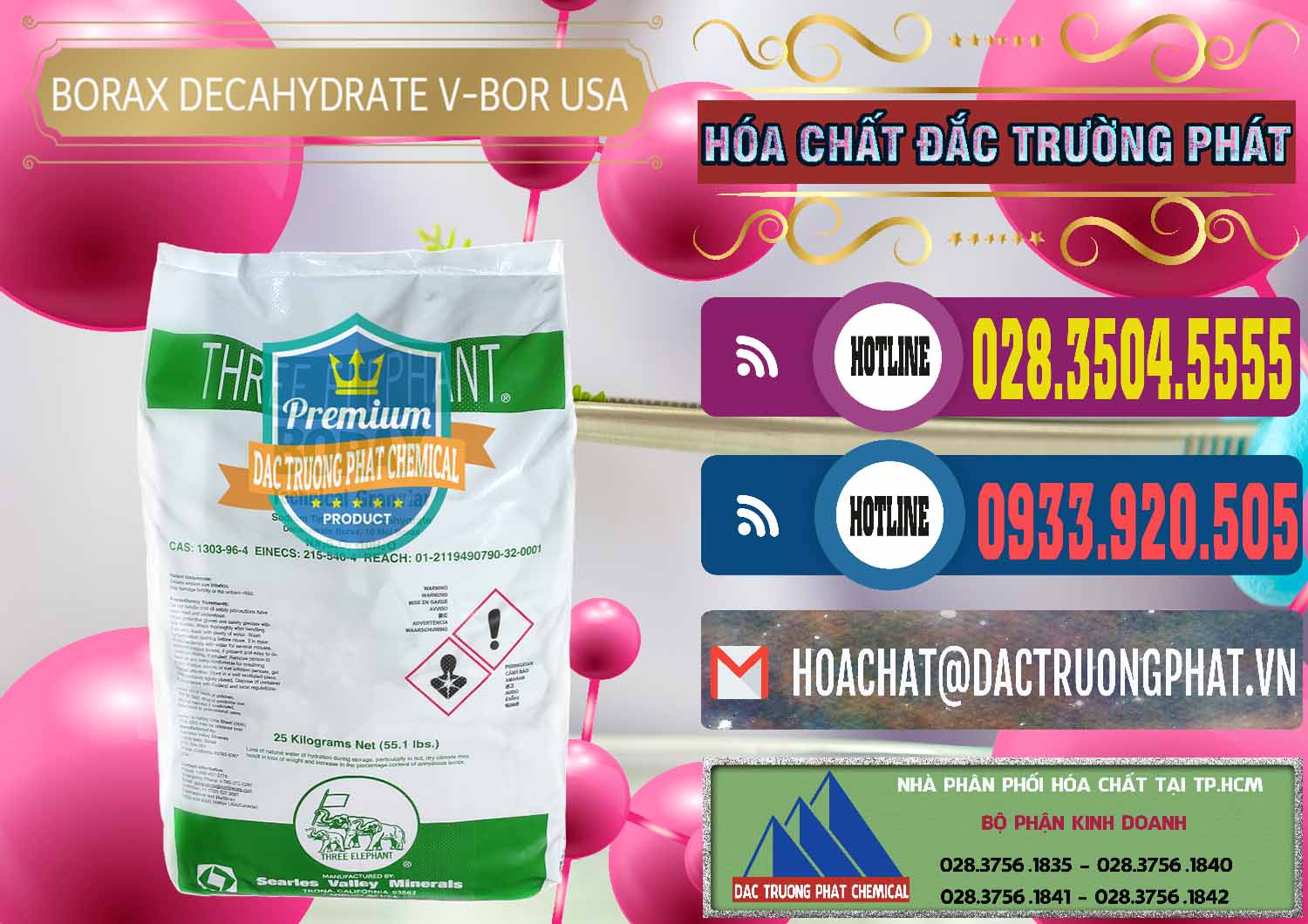 Nơi chuyên phân phối ( bán ) Borax Decahydrate NA2B4O7.10H2O Mỹ V-Bor Usa - 0032 - Bán ( cung cấp ) hóa chất tại TP.HCM - muabanhoachat.com.vn