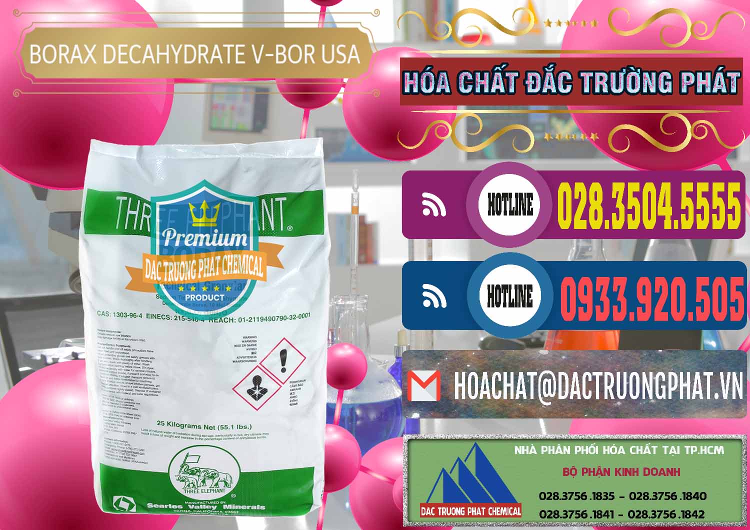 Nhà nhập khẩu ( bán ) Borax Decahydrate NA2B4O7.10H2O Mỹ V-Bor Usa - 0032 - Nơi phân phối _ kinh doanh hóa chất tại TP.HCM - muabanhoachat.com.vn