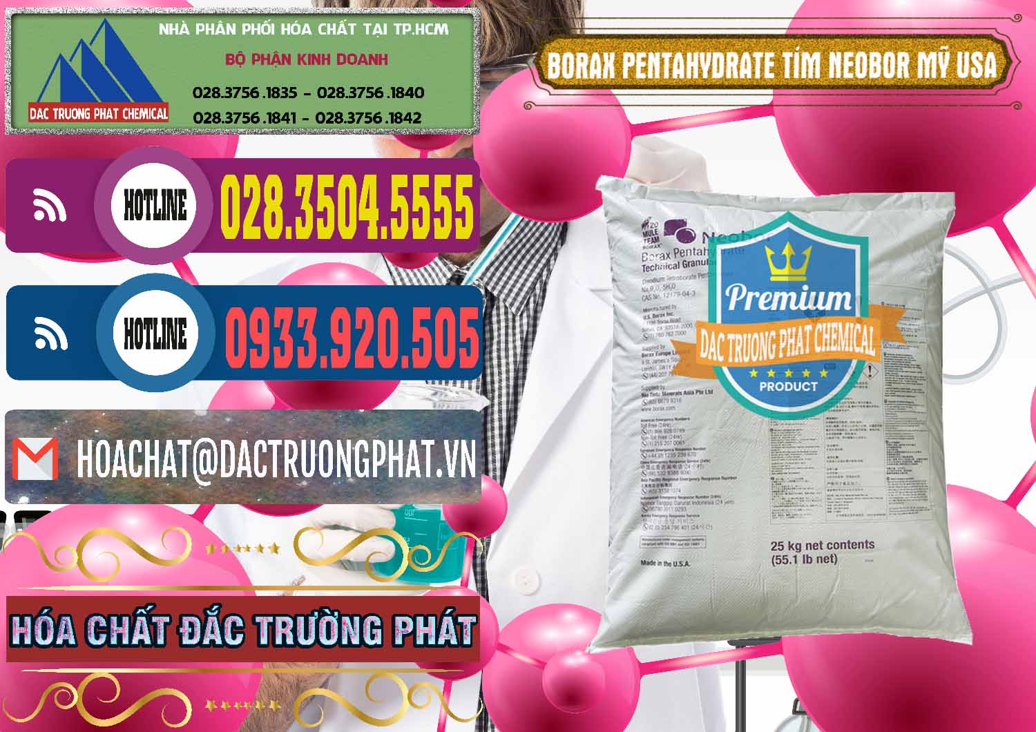 Nơi bán Borax Pentahydrate Bao Tím Neobor TG Mỹ Usa - 0277 - Nhà cung ứng _ phân phối hóa chất tại TP.HCM - muabanhoachat.com.vn