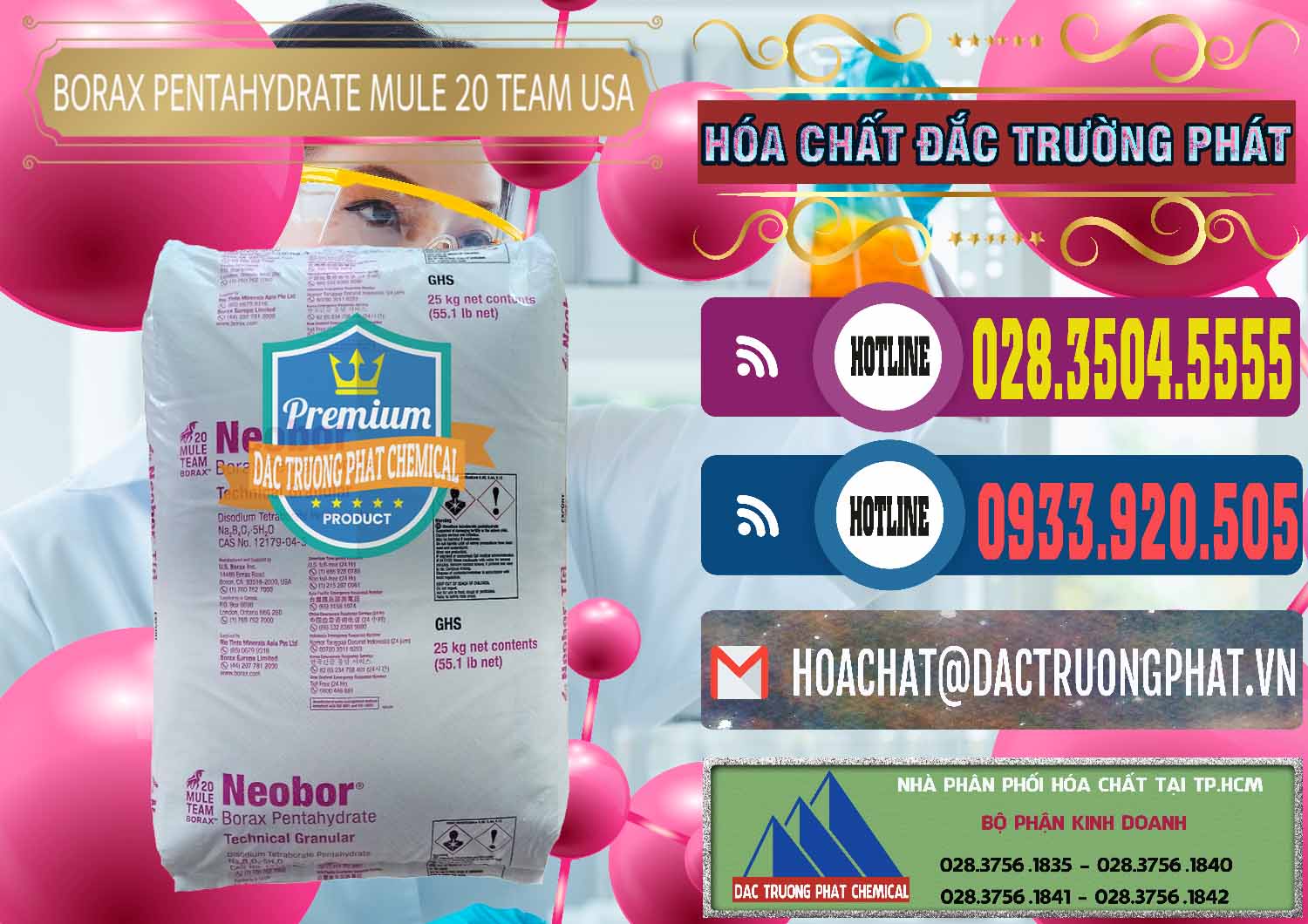 Chuyên bán & phân phối Borax Pentahydrate - NA2B4O7.5H2O Mỹ USA - Mule 20 Team - 0034 - Nơi nhập khẩu _ phân phối hóa chất tại TP.HCM - muabanhoachat.com.vn