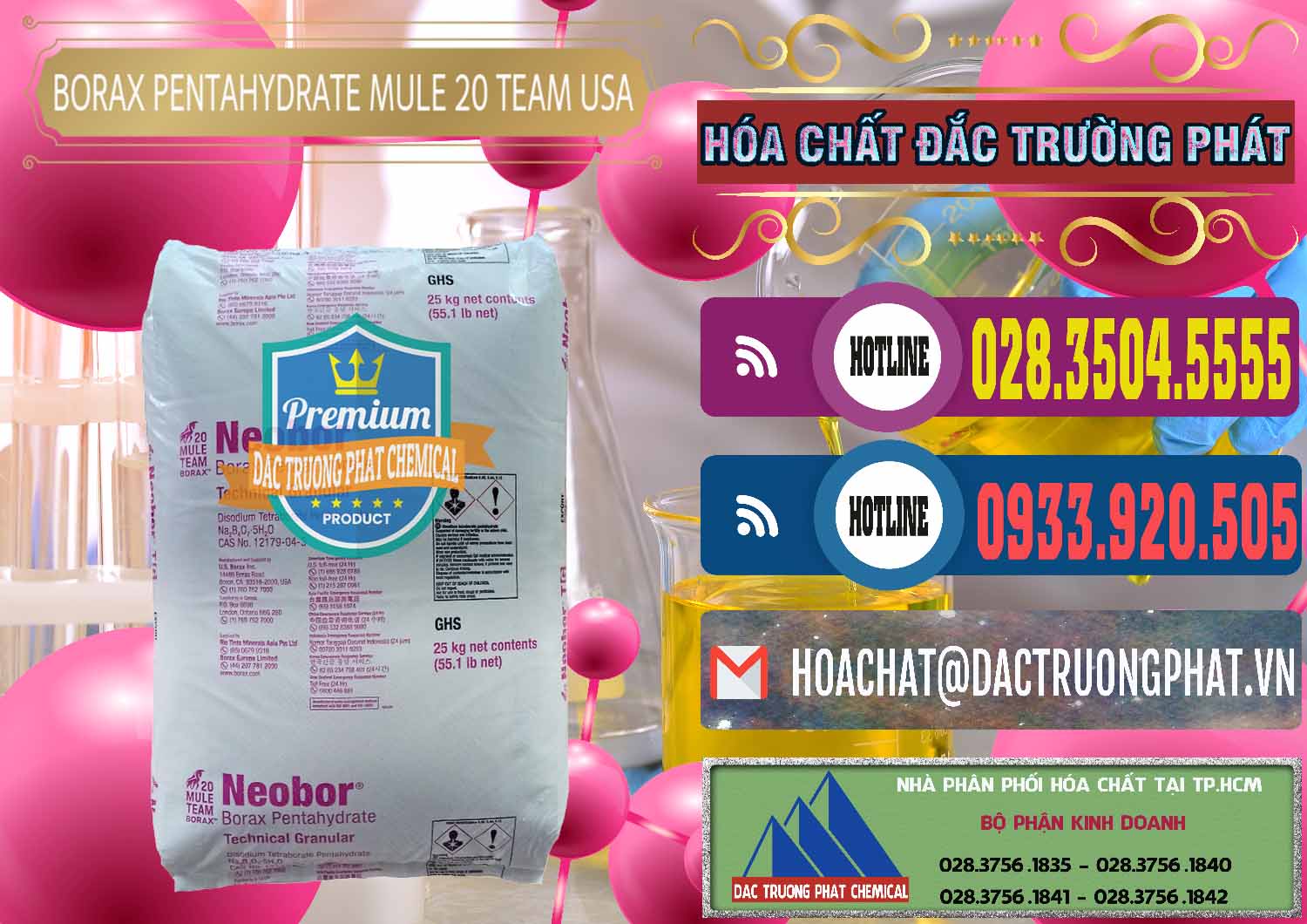 Bán & phân phối Borax Pentahydrate - NA2B4O7.5H2O Mỹ USA - Mule 20 Team - 0034 - Nơi phân phối và cung cấp hóa chất tại TP.HCM - muabanhoachat.com.vn