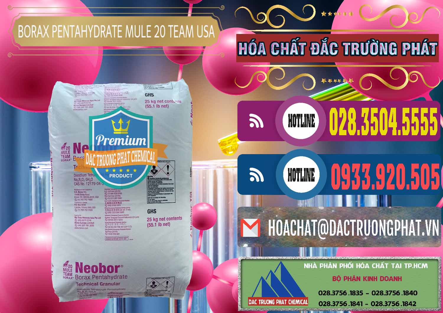 Cty nhập khẩu & bán Borax Pentahydrate - NA2B4O7.5H2O Mỹ USA - Mule 20 Team - 0034 - Đơn vị kinh doanh ( cung cấp ) hóa chất tại TP.HCM - muabanhoachat.com.vn