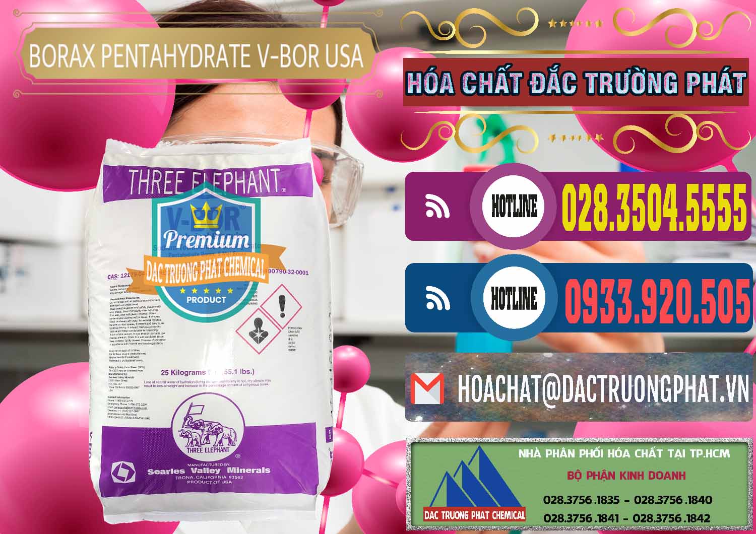 Đơn vị phân phối _ bán Borax Pentahydrate NA2B4O7.5H2O Mỹ V-Bor Usa - 0035 - Đơn vị cung cấp và kinh doanh hóa chất tại TP.HCM - muabanhoachat.com.vn