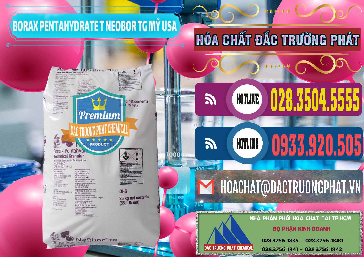 Chuyên phân phối ( bán ) Borax Pentahydrate Technical Granular Neobor TG Mỹ Usa - 0225 - Nơi cung cấp - phân phối hóa chất tại TP.HCM - muabanhoachat.com.vn