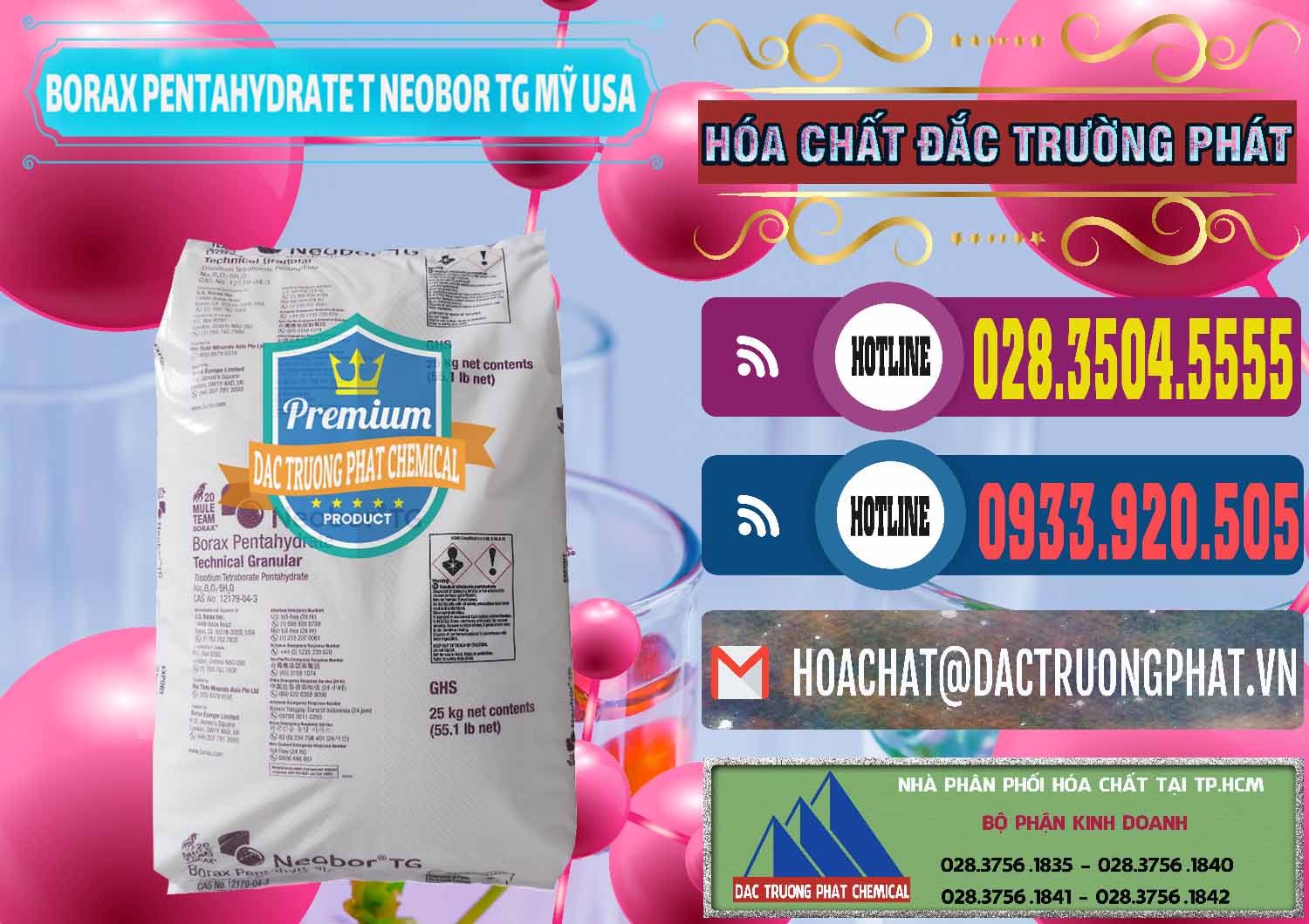 Công ty bán - phân phối Borax Pentahydrate Technical Granular Neobor TG Mỹ Usa - 0225 - Nơi cung cấp & kinh doanh hóa chất tại TP.HCM - muabanhoachat.com.vn
