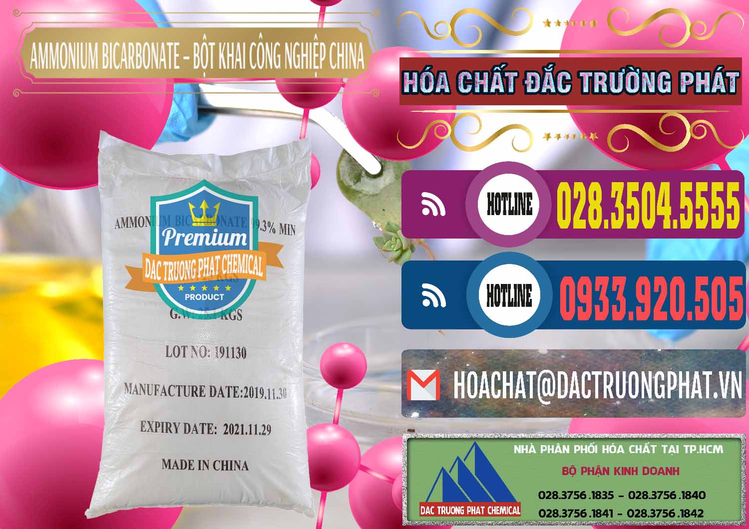 Nơi kinh doanh ( bán ) Ammonium Bicarbonate – Bột Khai Công Nghiệp Trung Quốc China - 0020 - Cty phân phối ( nhập khẩu ) hóa chất tại TP.HCM - muabanhoachat.com.vn