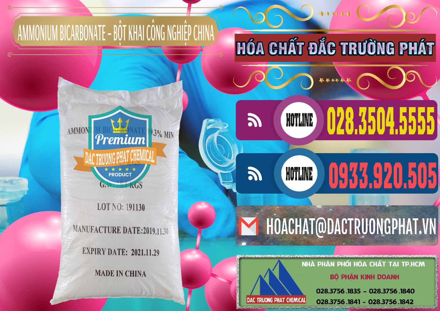 Đơn vị chuyên cung cấp và bán Ammonium Bicarbonate – Bột Khai Công Nghiệp Trung Quốc China - 0020 - Nơi chuyên nhập khẩu và phân phối hóa chất tại TP.HCM - muabanhoachat.com.vn