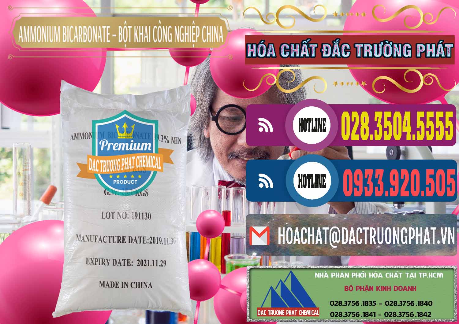 Nhà nhập khẩu _ bán Ammonium Bicarbonate – Bột Khai Công Nghiệp Trung Quốc China - 0020 - Cty cung cấp và phân phối hóa chất tại TP.HCM - muabanhoachat.com.vn