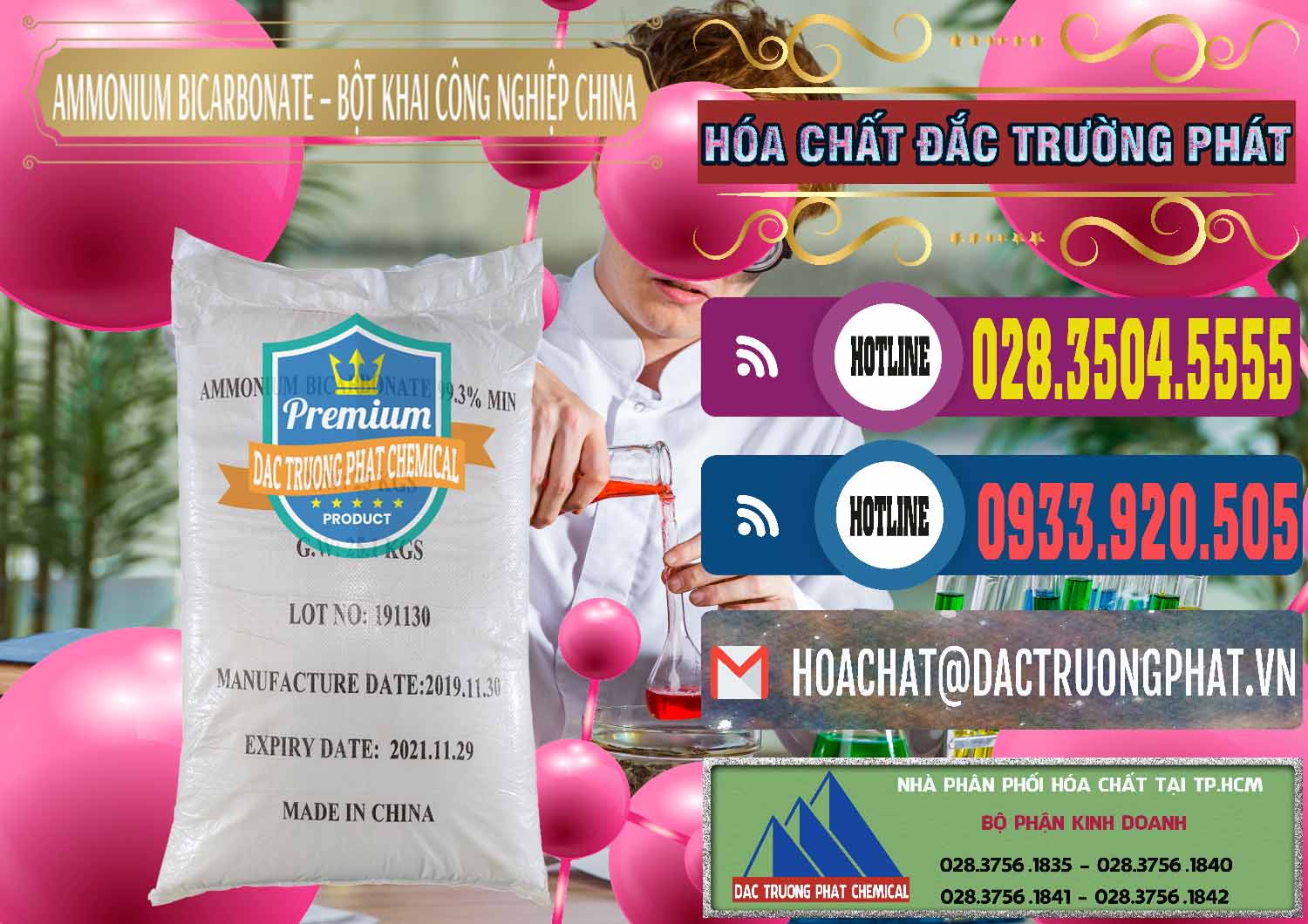 Nơi chuyên bán ( cung ứng ) Ammonium Bicarbonate – Bột Khai Công Nghiệp Trung Quốc China - 0020 - Công ty phân phối - cung cấp hóa chất tại TP.HCM - muabanhoachat.com.vn